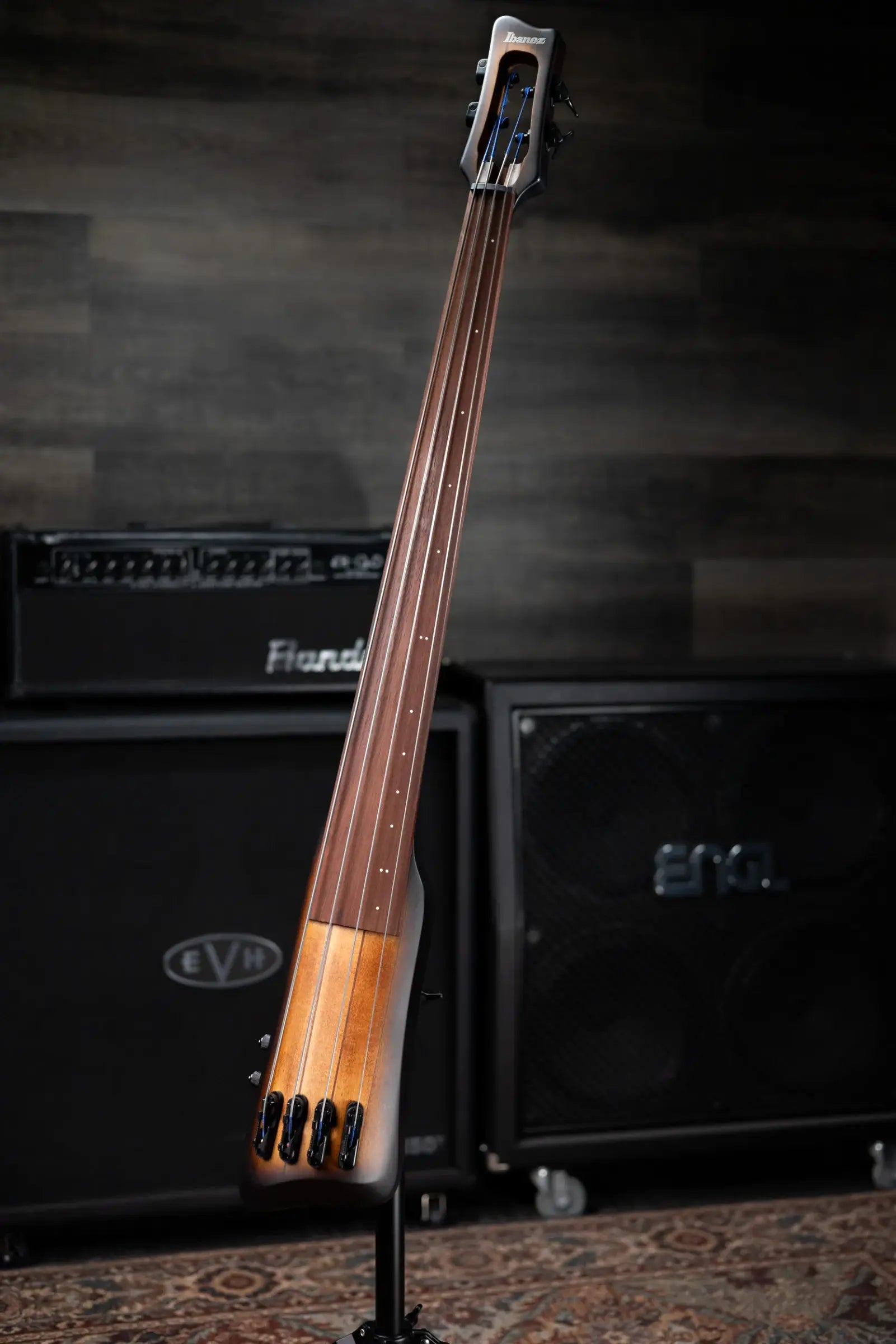 Ibanez Bass Workshop UB804 4-String Electric Upright Bass - Mahogany Oil Burst with Gig Bag