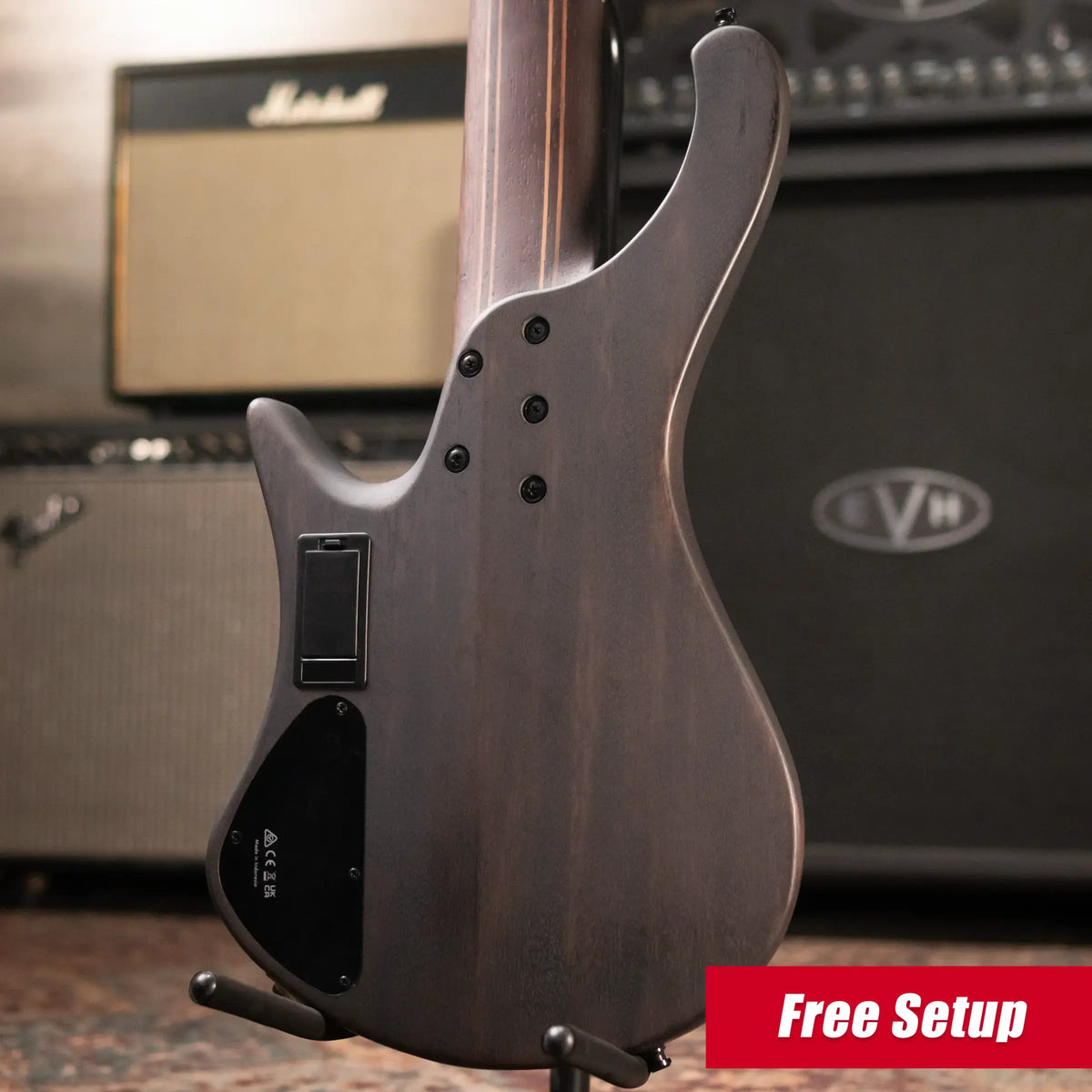 Ibanez EHB1506MS 6-String Electric Bass - Black Ice Flat with Gig Bag - Demo