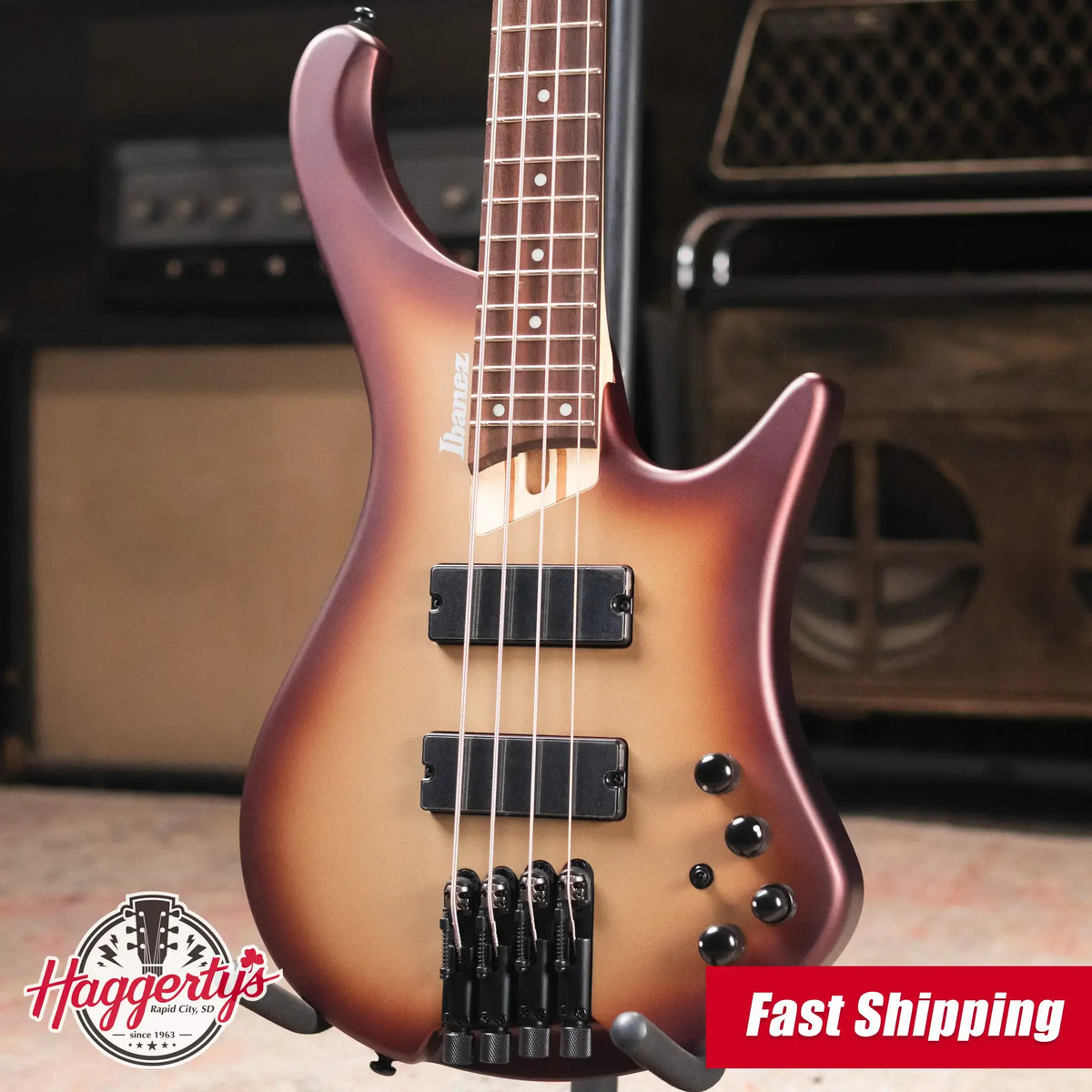 Ibanez EHB600CCM EHB Ergonomic Headless Bass - Charred Champagne Burst Matte - Demo