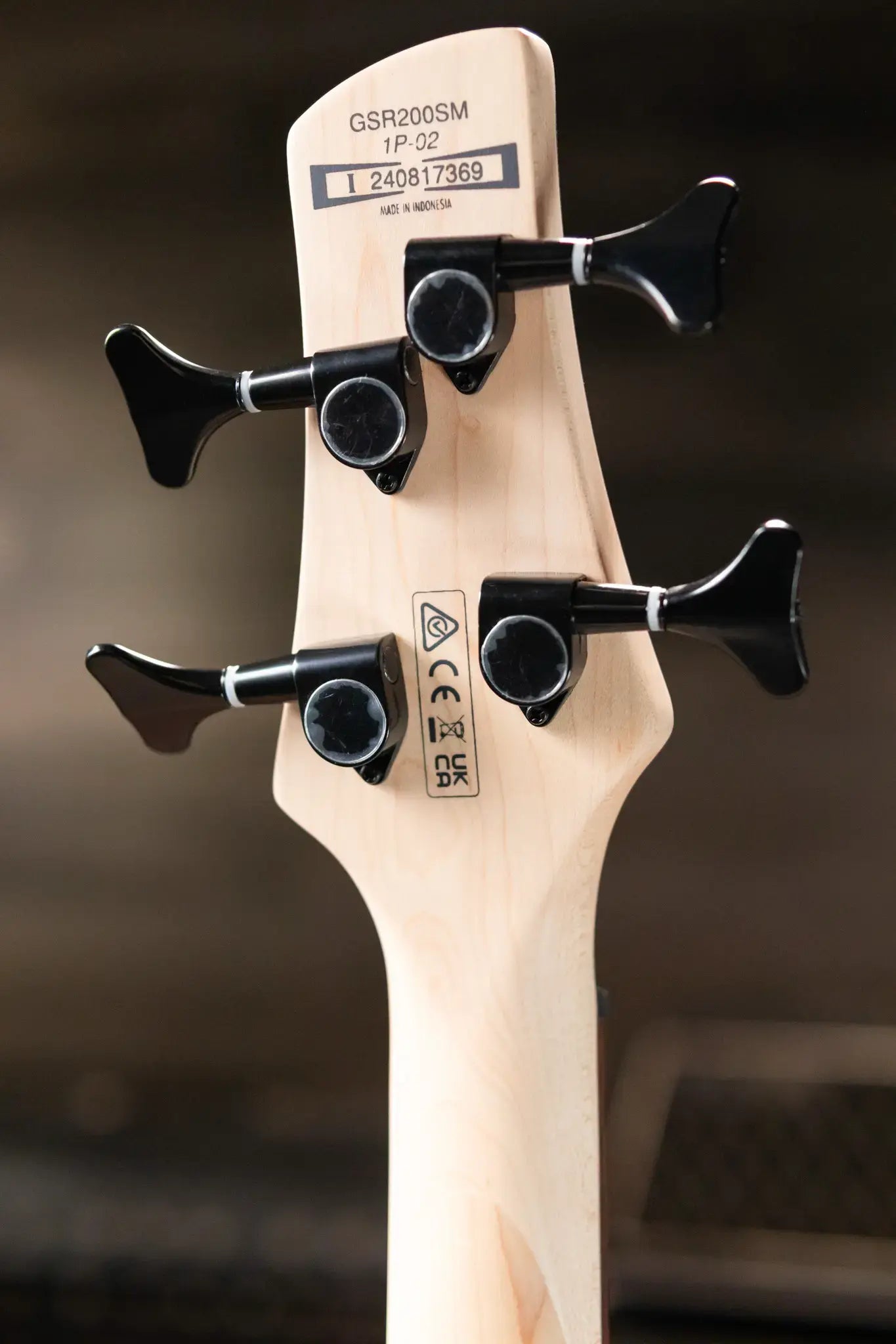 Ibanez GIO GSR200S Electric Bass - Spalted Maple Top Natural Grey Burst