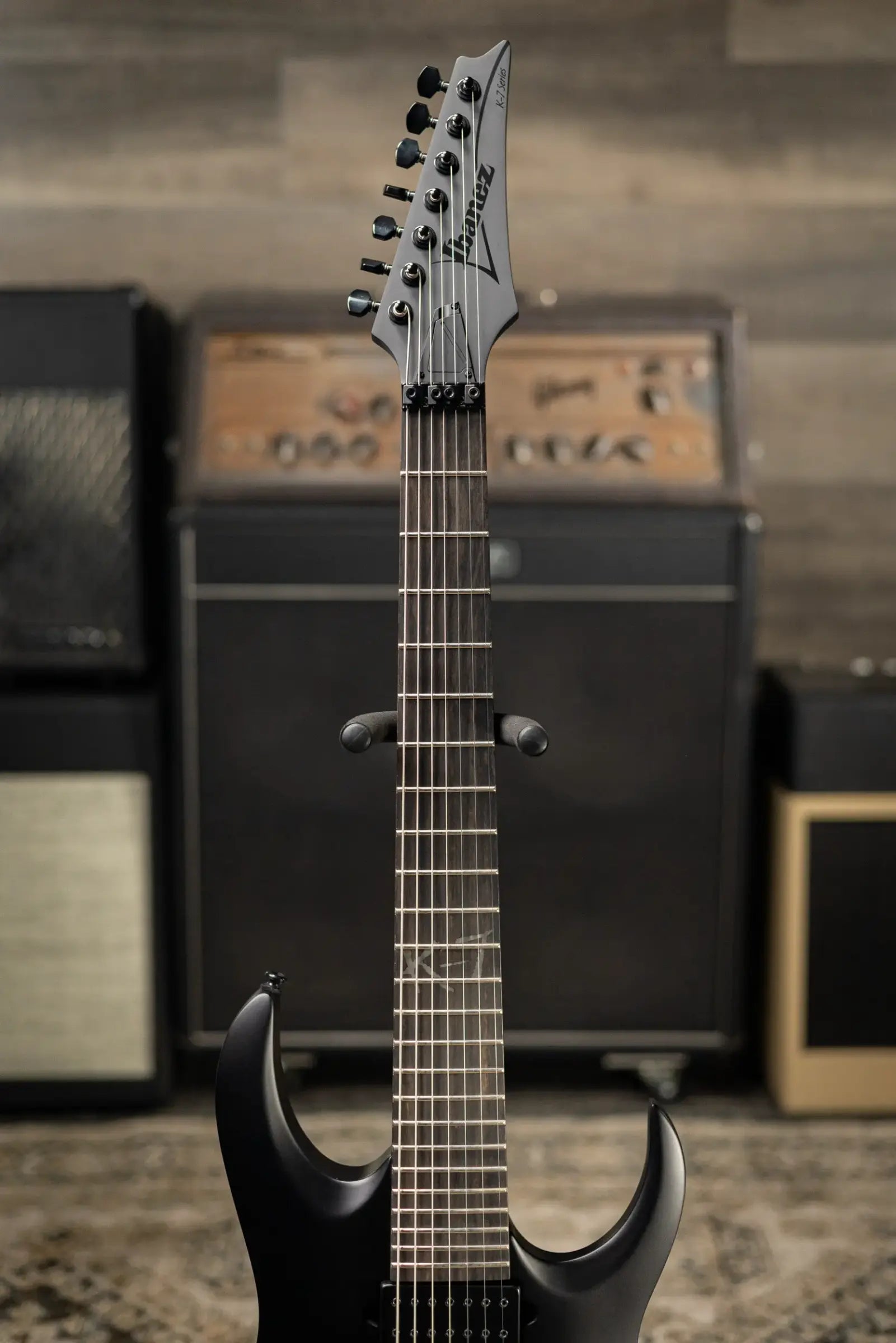 Ibanez K7YIN James "Munky" Shaffer Signature 7-String Electric Guitar - Matte Black with Gig Bag