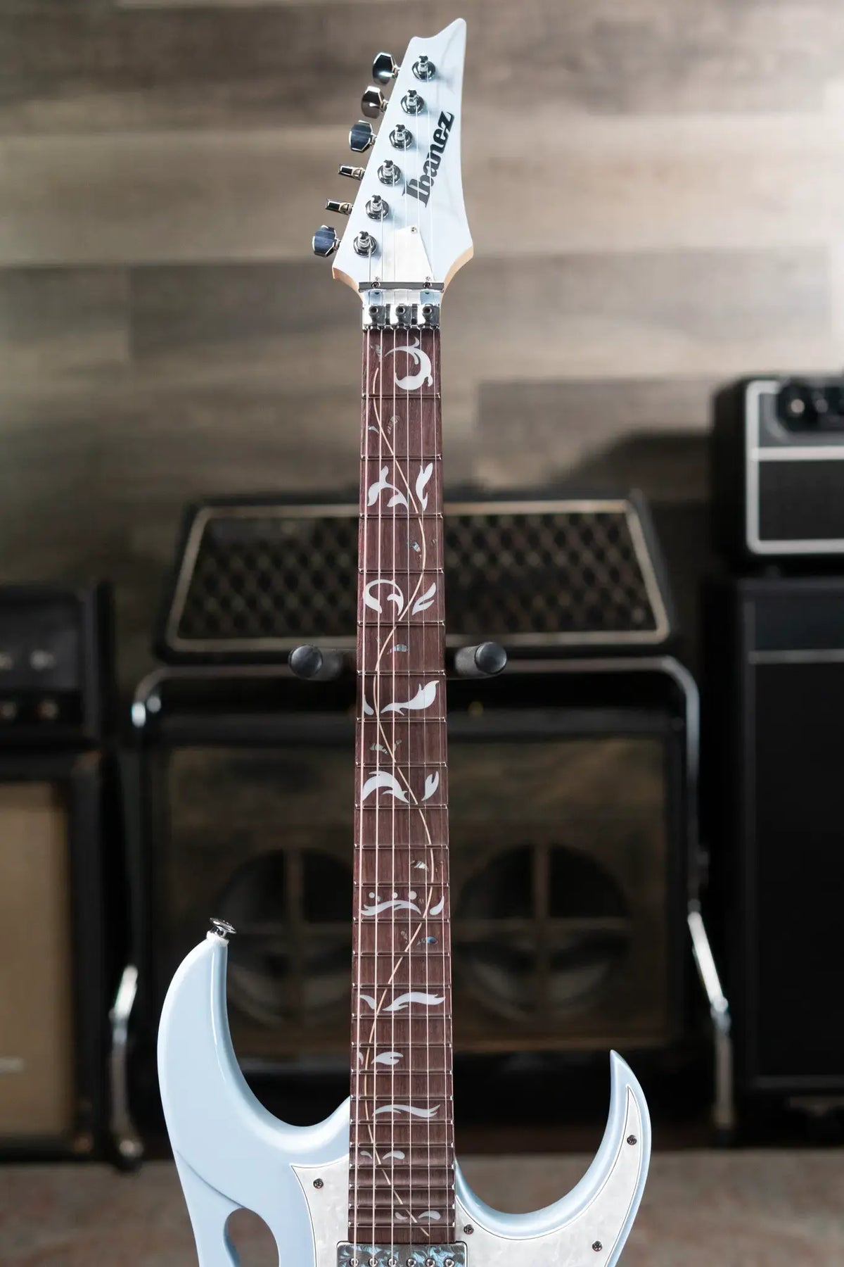 Ibanez PIA3761C Steve Vai Signature Electric Guitar - Blue Powder with Hardshell Case