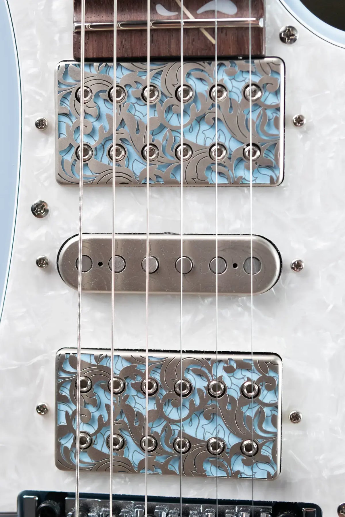 Ibanez PIA3761C Steve Vai Signature Electric Guitar - Blue Powder with Hardshell Case