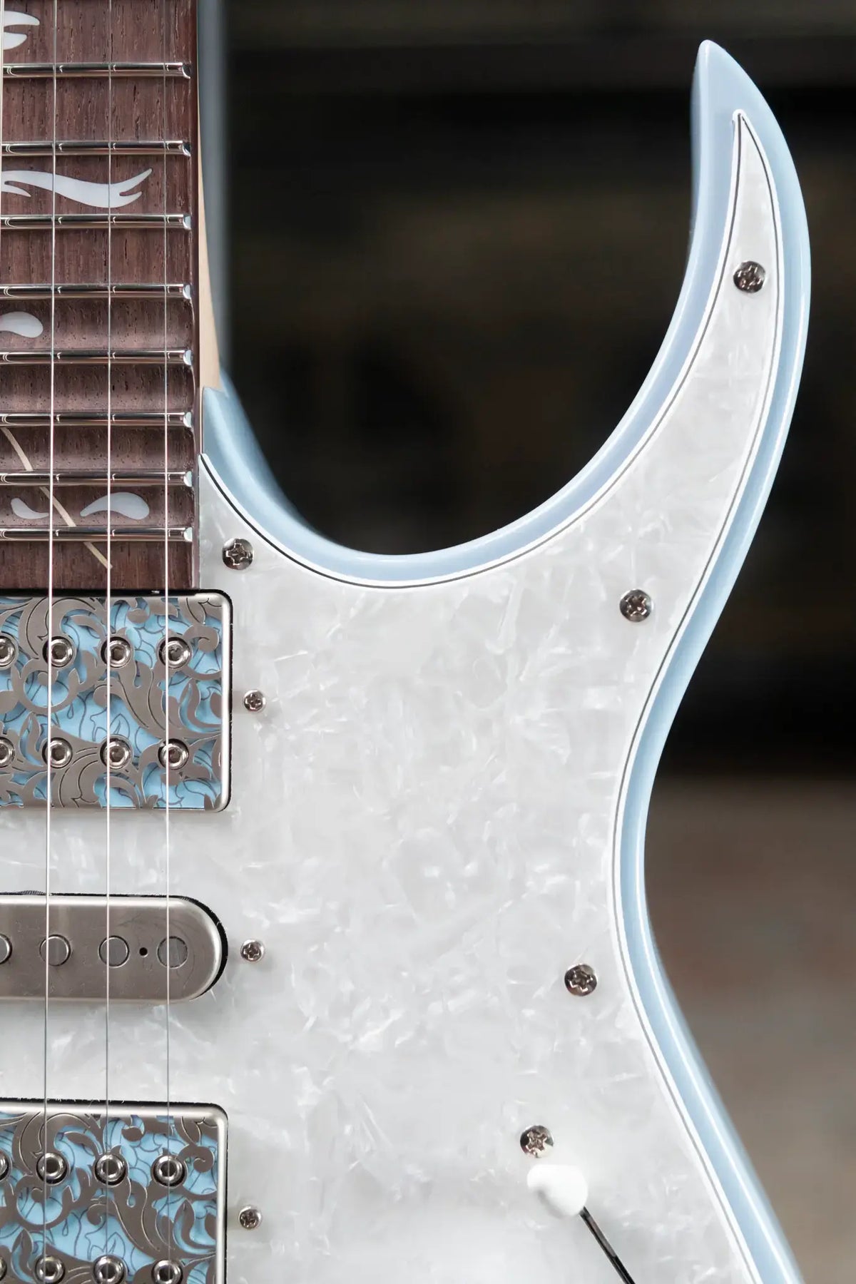 Ibanez PIA3761C Steve Vai Signature Electric Guitar - Blue Powder with Hardshell Case