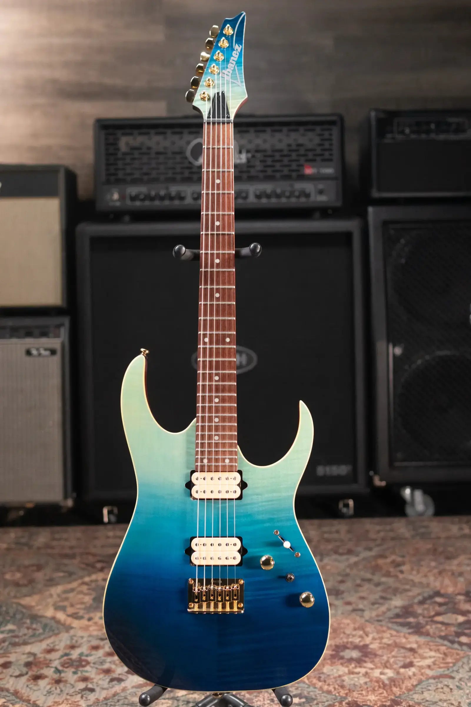 Ibanez RG421HPFM Blue Reef Graduation Electric Guitar with Hardshell Case - Used