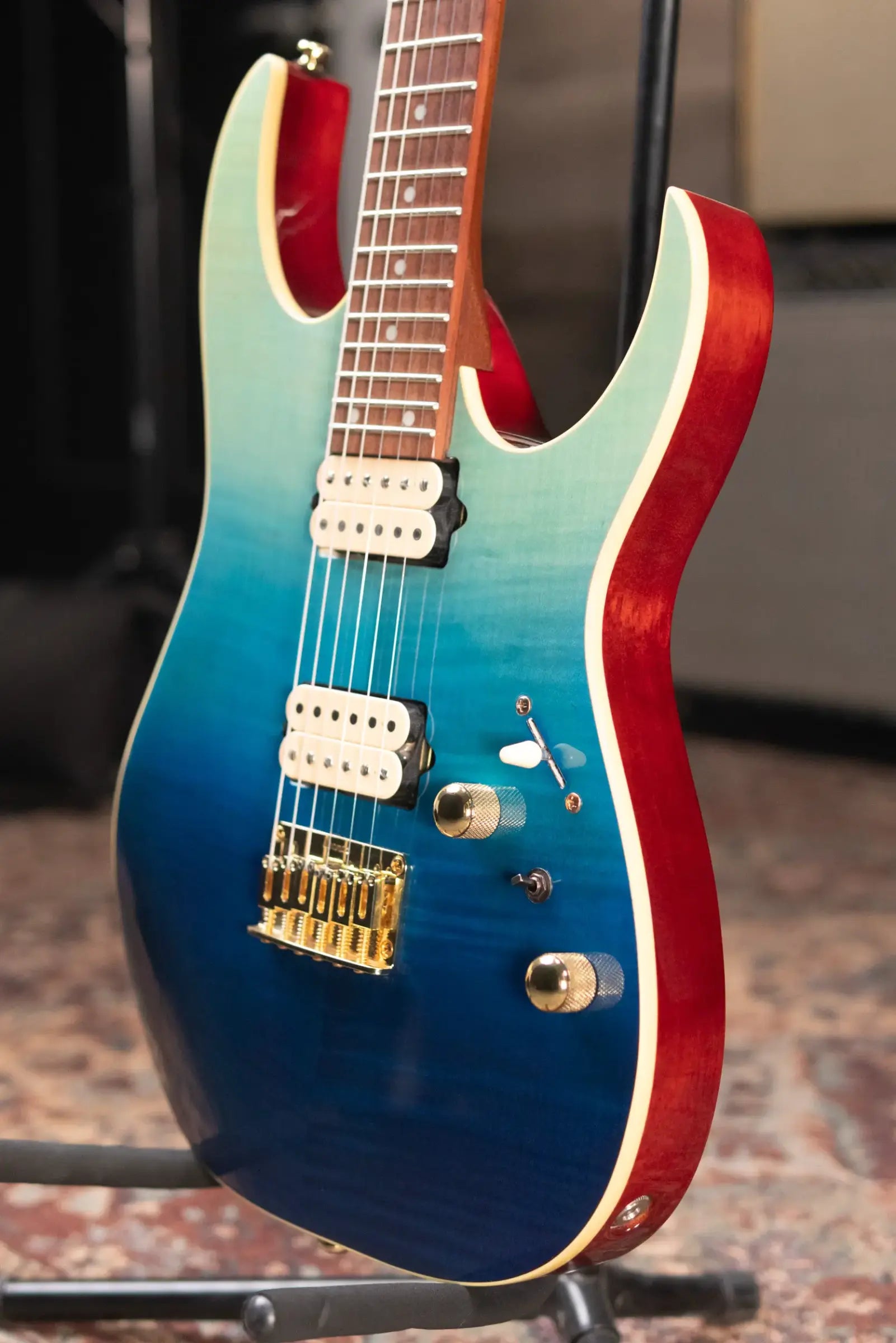 Ibanez RG421HPFM Blue Reef Graduation Electric Guitar with Hardshell Case - Used