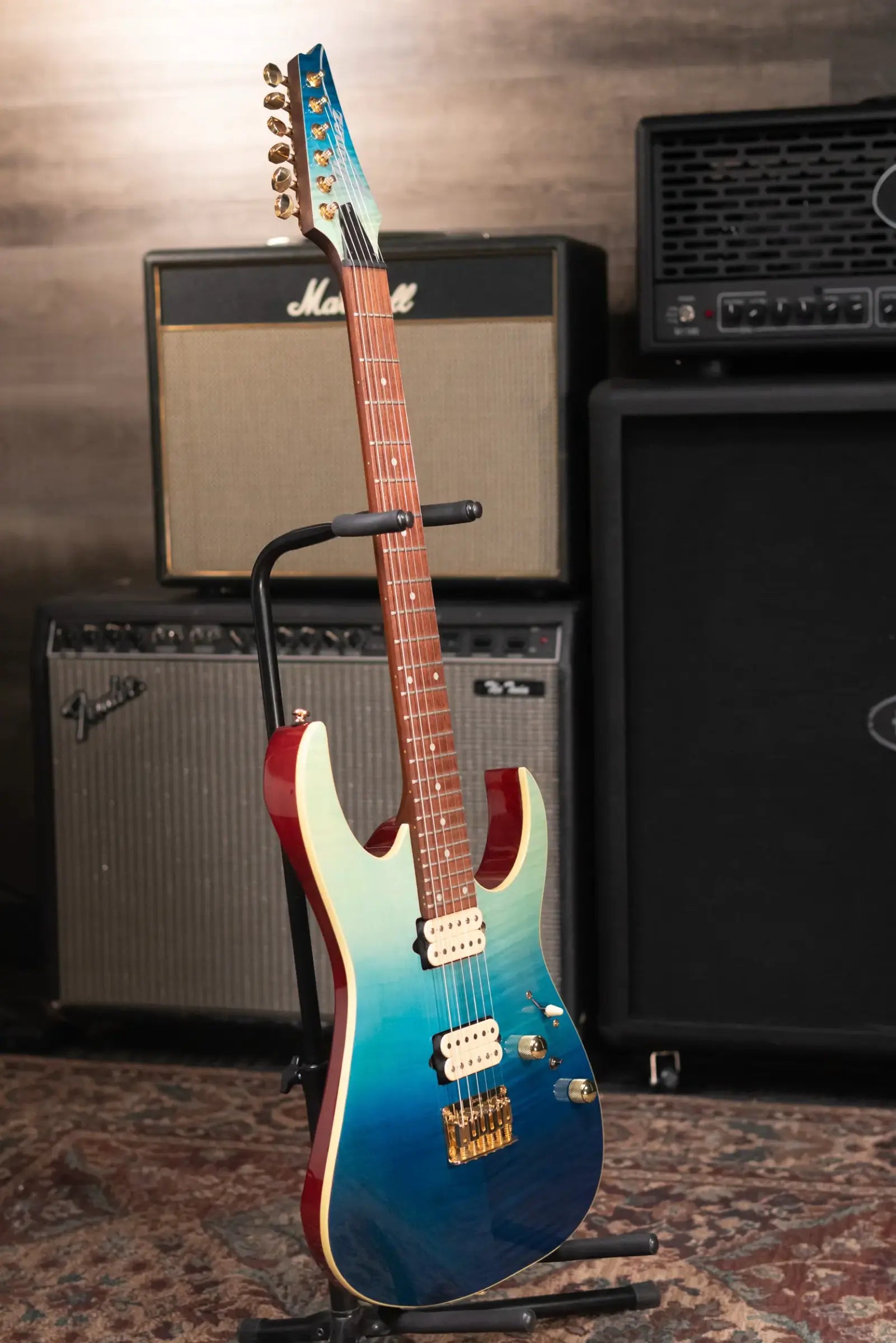 Ibanez RG421HPFM Blue Reef Graduation Electric Guitar with Hardshell Case - Used