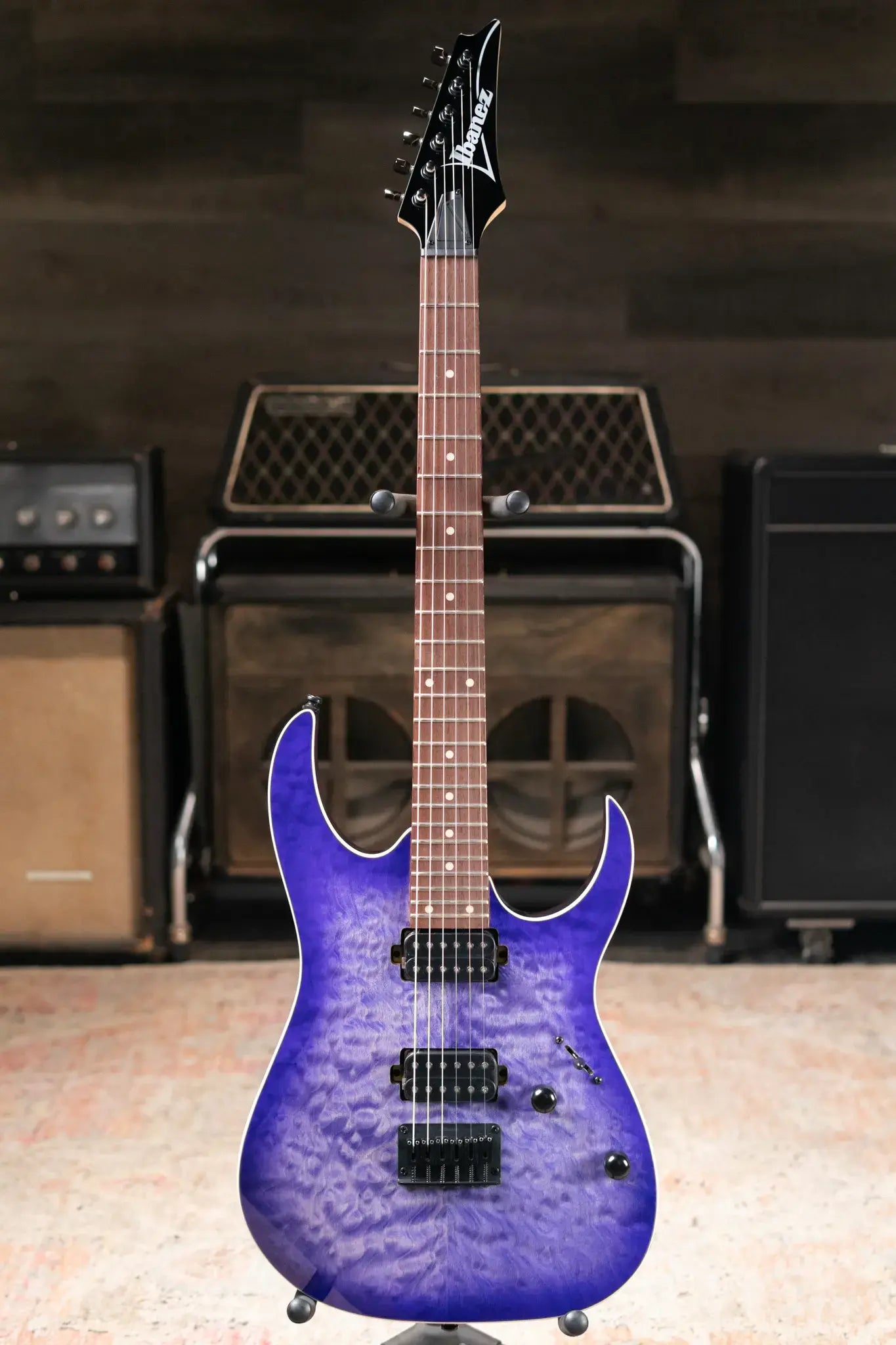 Ibanez RG421QM Electric Guitar - Cerulean Blue Burst