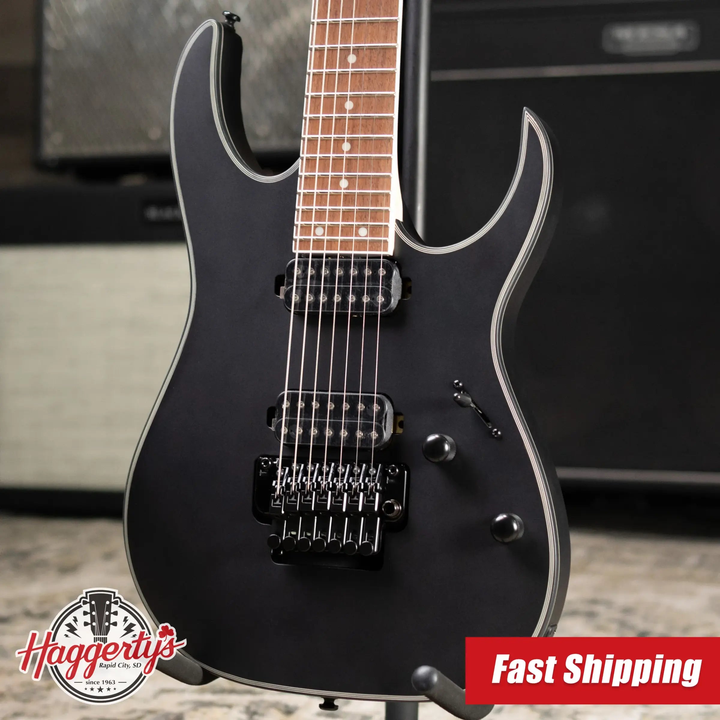 Ibanez RG7420EX 7-String Electric Guitar – Black Flat