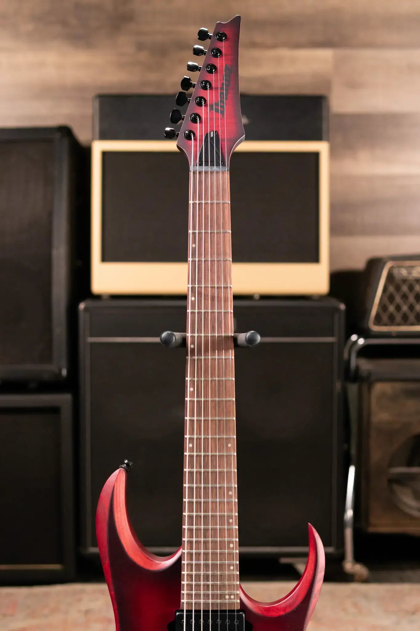 Ibanez RGD721FAWUF Standard 7-String Electric Guitar - Stained Wine Red Burst Flat