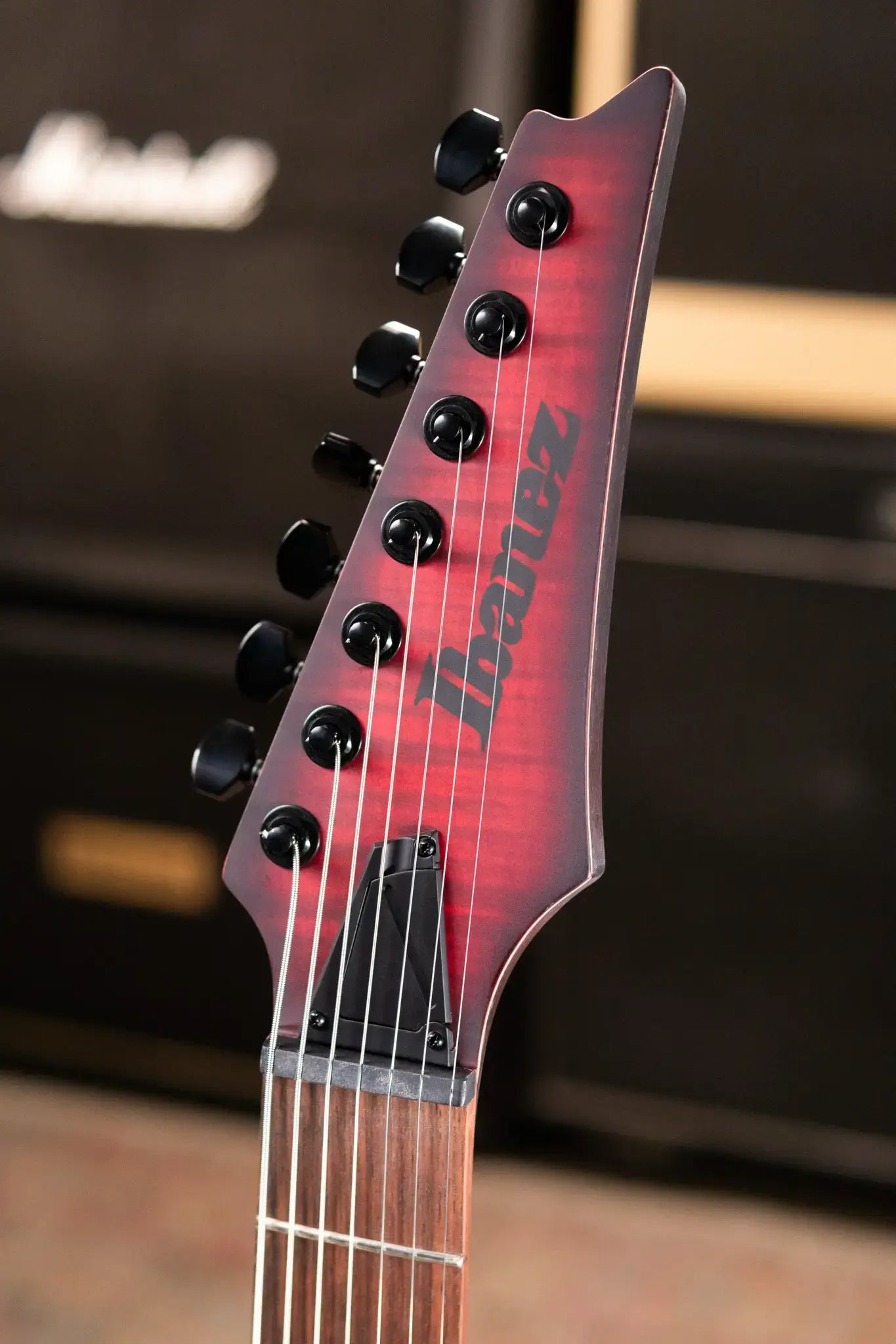 Ibanez RGD721FAWUF Standard 7-String Electric Guitar - Stained Wine Red Burst Flat