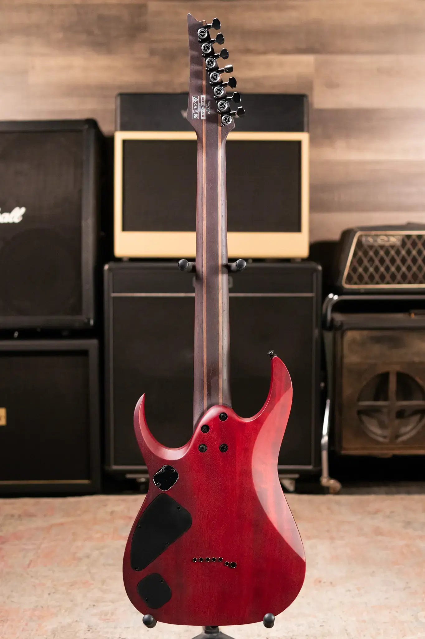 Ibanez RGD721FAWUF Standard 7-String Electric Guitar - Stained Wine Red Burst Flat