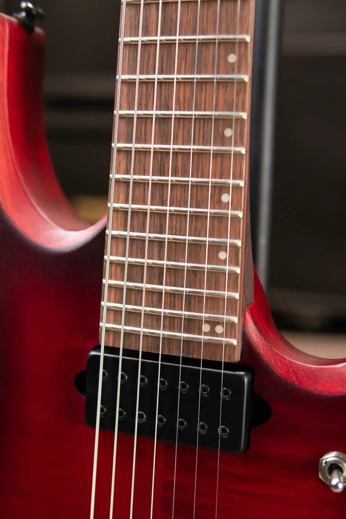 Ibanez RGD721FAWUF Standard 7-String Electric Guitar - Stained Wine Red Burst Flat