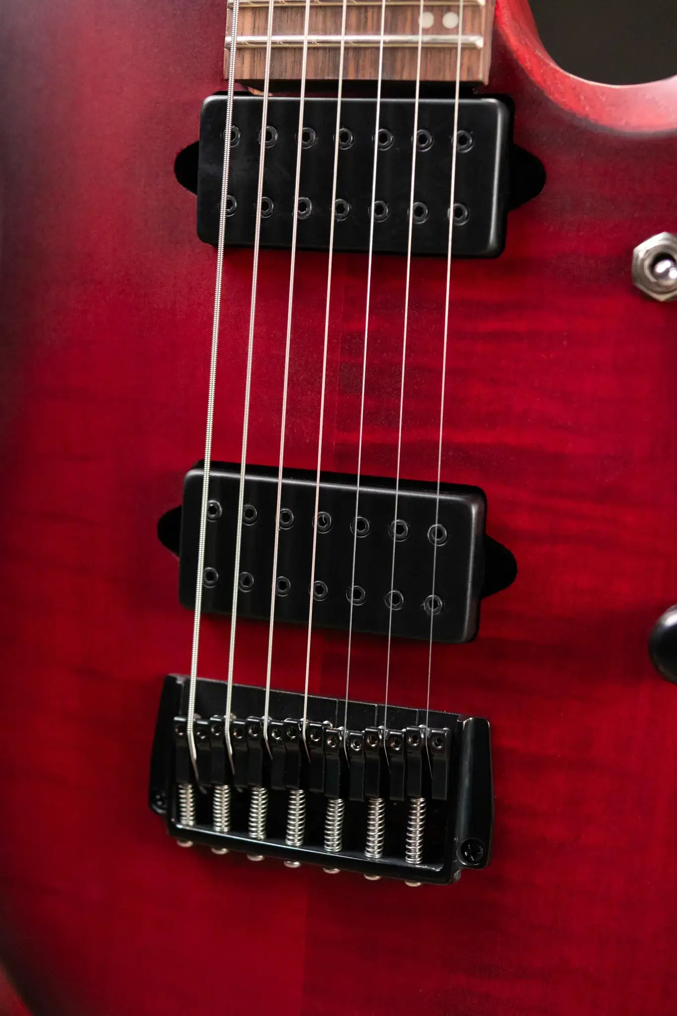 Ibanez RGD721FAWUF Standard 7-String Electric Guitar - Stained Wine Red Burst Flat