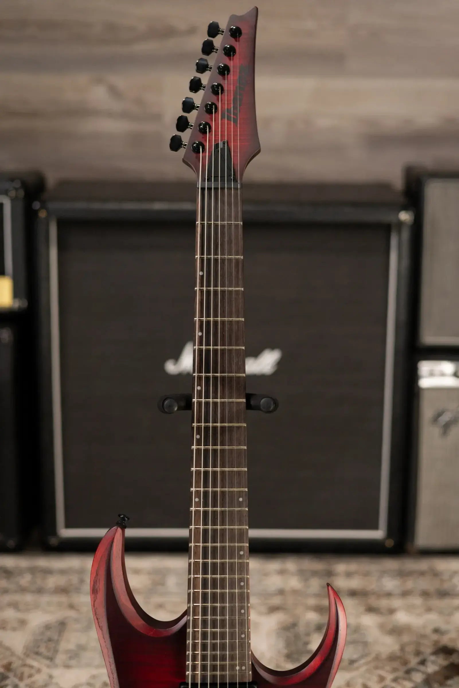 Ibanez RGD721FAWUF Standard 7-String Electric Guitar - Stained Wine Red Burst Flat