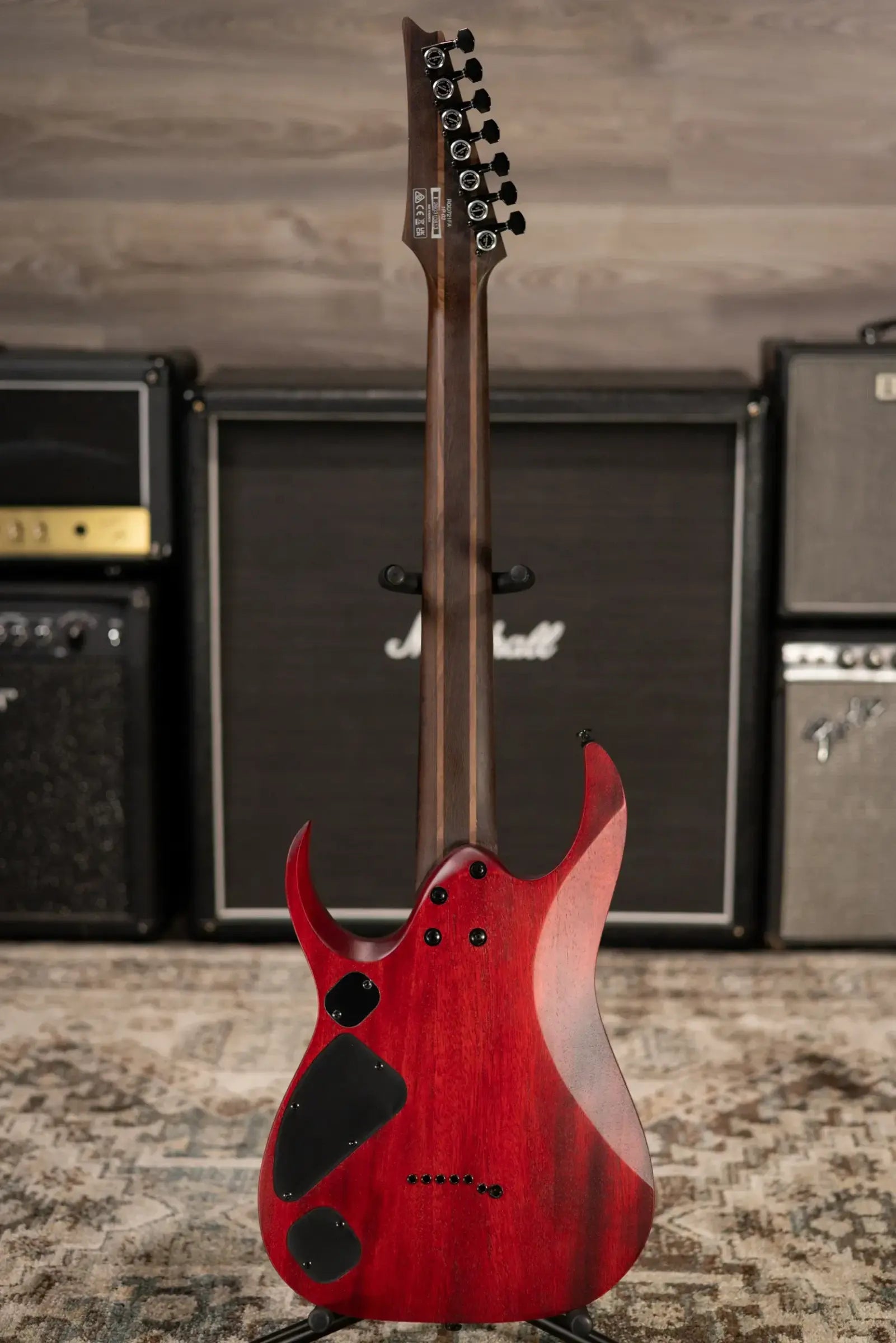 Ibanez RGD721FAWUF Standard 7-String Electric Guitar - Stained Wine Red Burst Flat