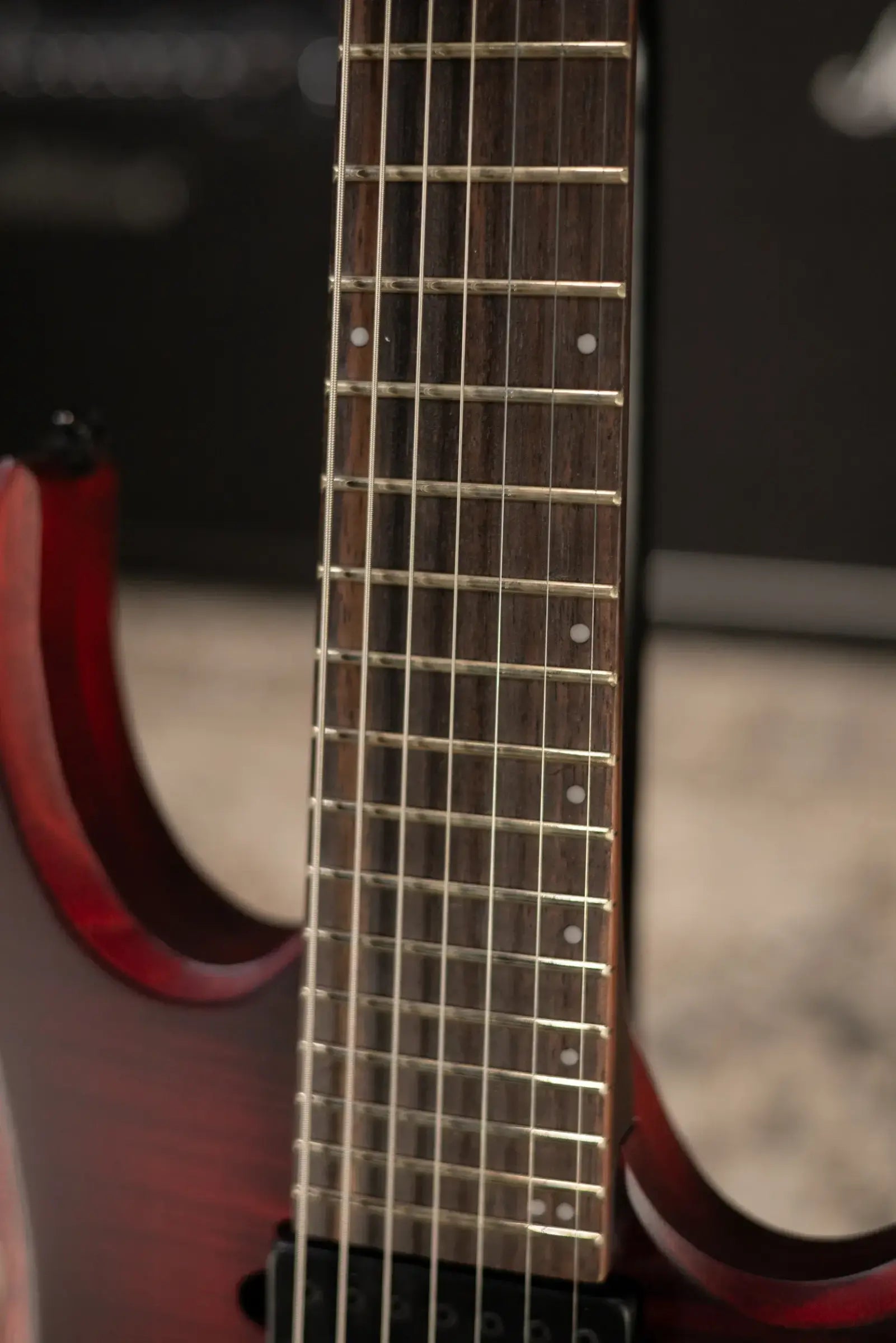 Ibanez RGD721FAWUF Standard 7-String Electric Guitar - Stained Wine Red Burst Flat