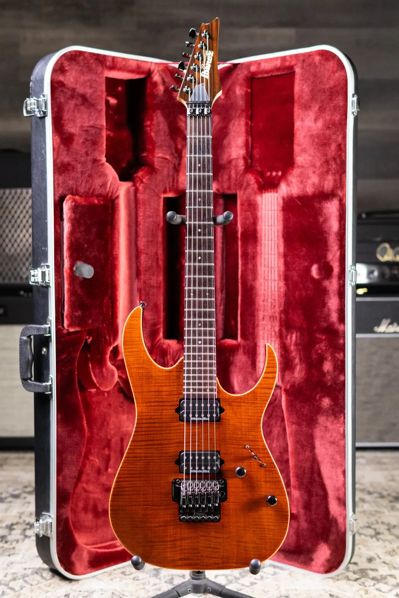 Ibanez RG-3120 DAM Prestige Electric Guitar - Dark Amber with Hard Case - Used