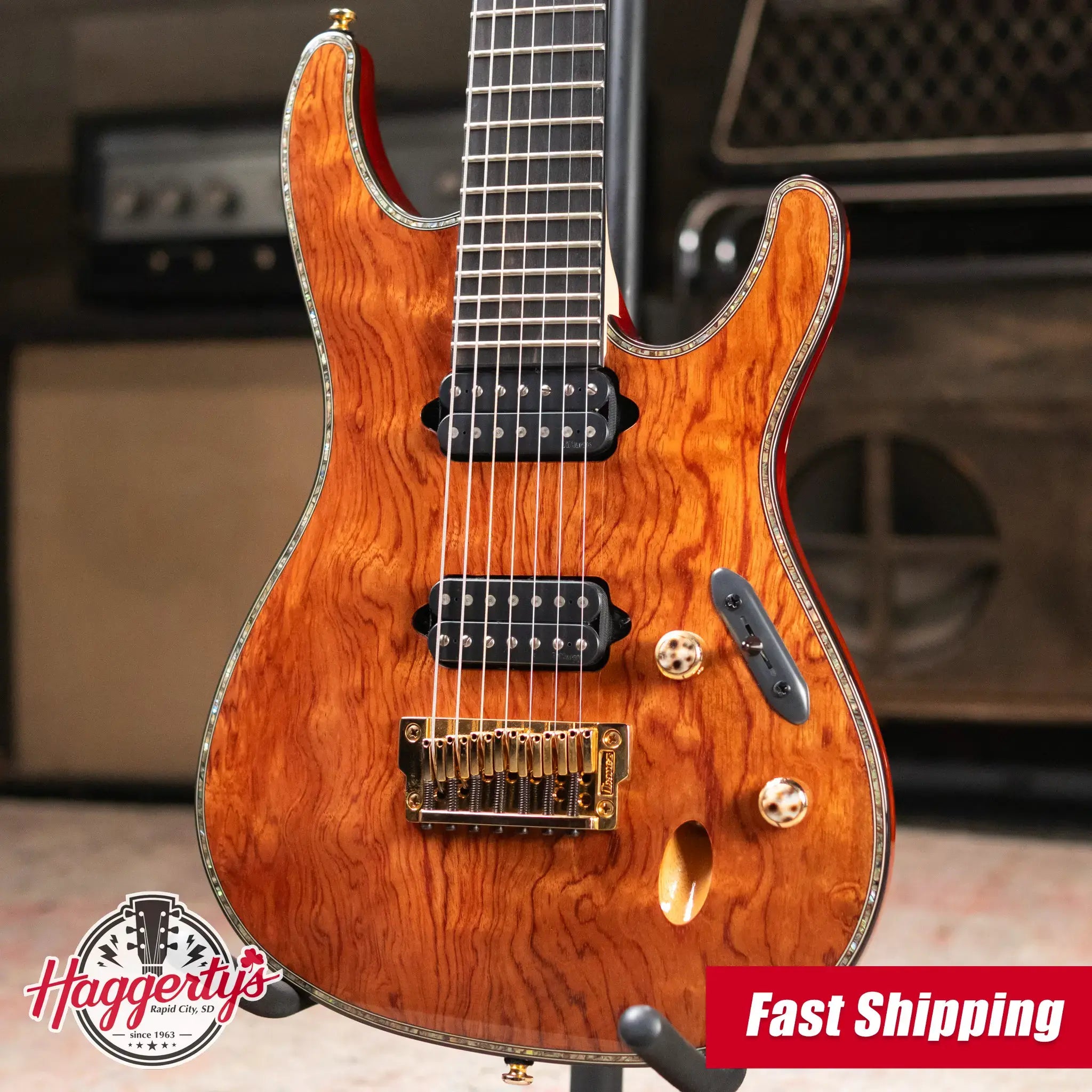 Ibanez SIX27FDBG Iron Label 7-String Electric Guitar Natural - Used