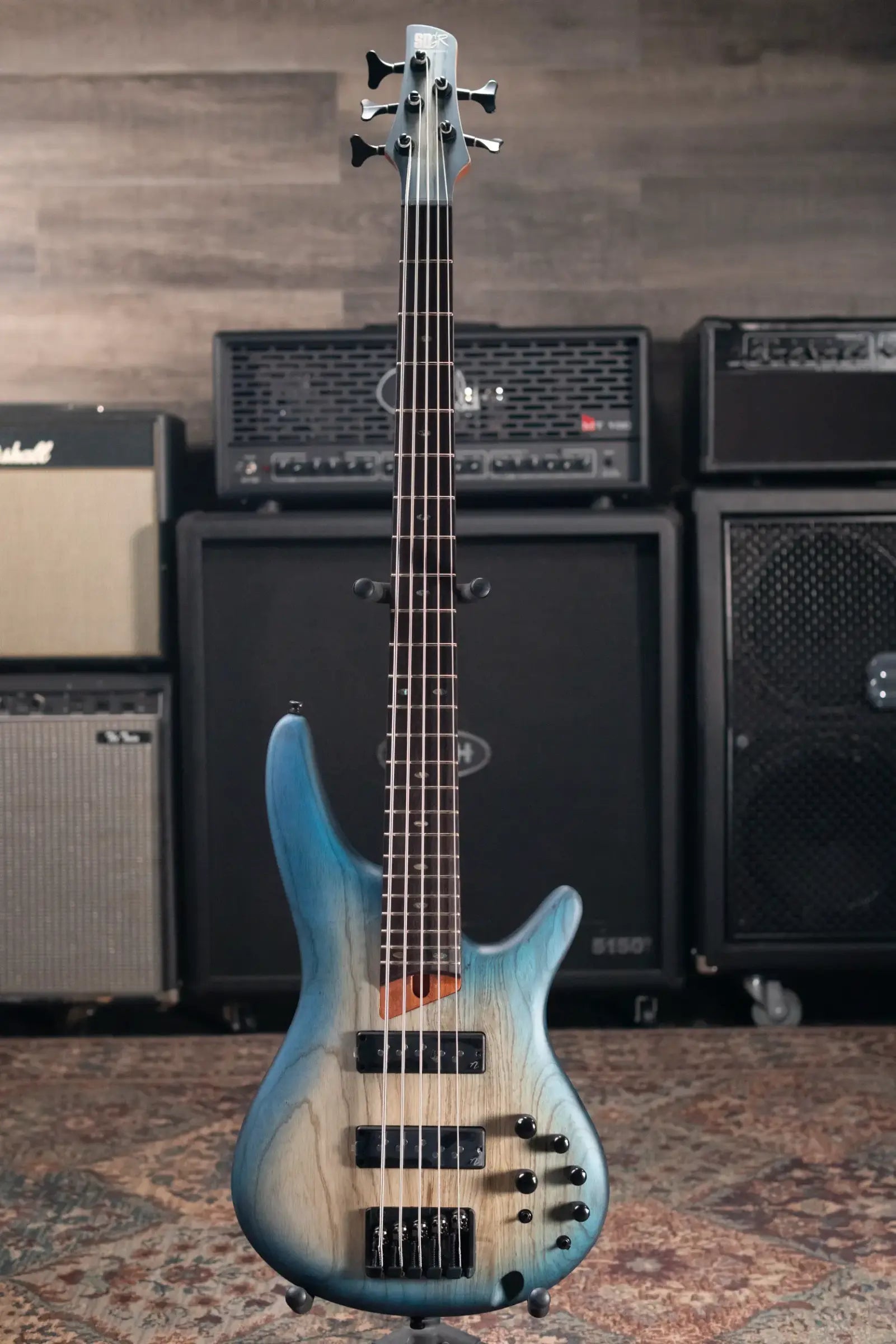 Ibanez SR605E 5-String Electric Bass - Cosmic Blue Starburst Flat