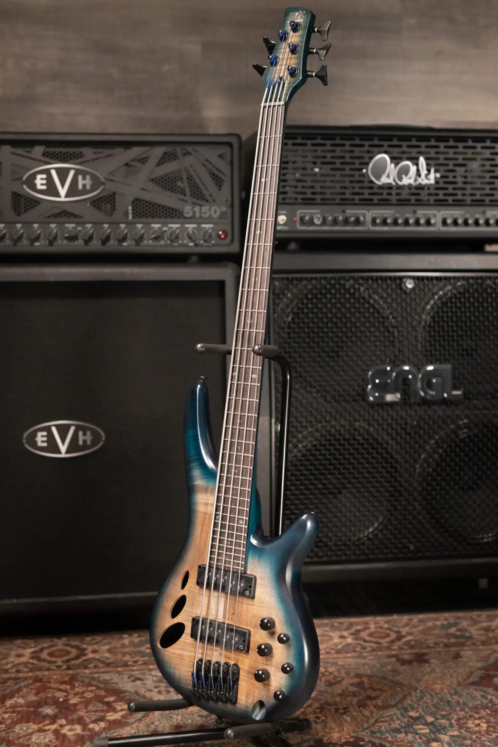 Ibanez SRD905 5-String Semi-Hollow Electric Bass - Cosmic Blue Starburst Low Gloss
