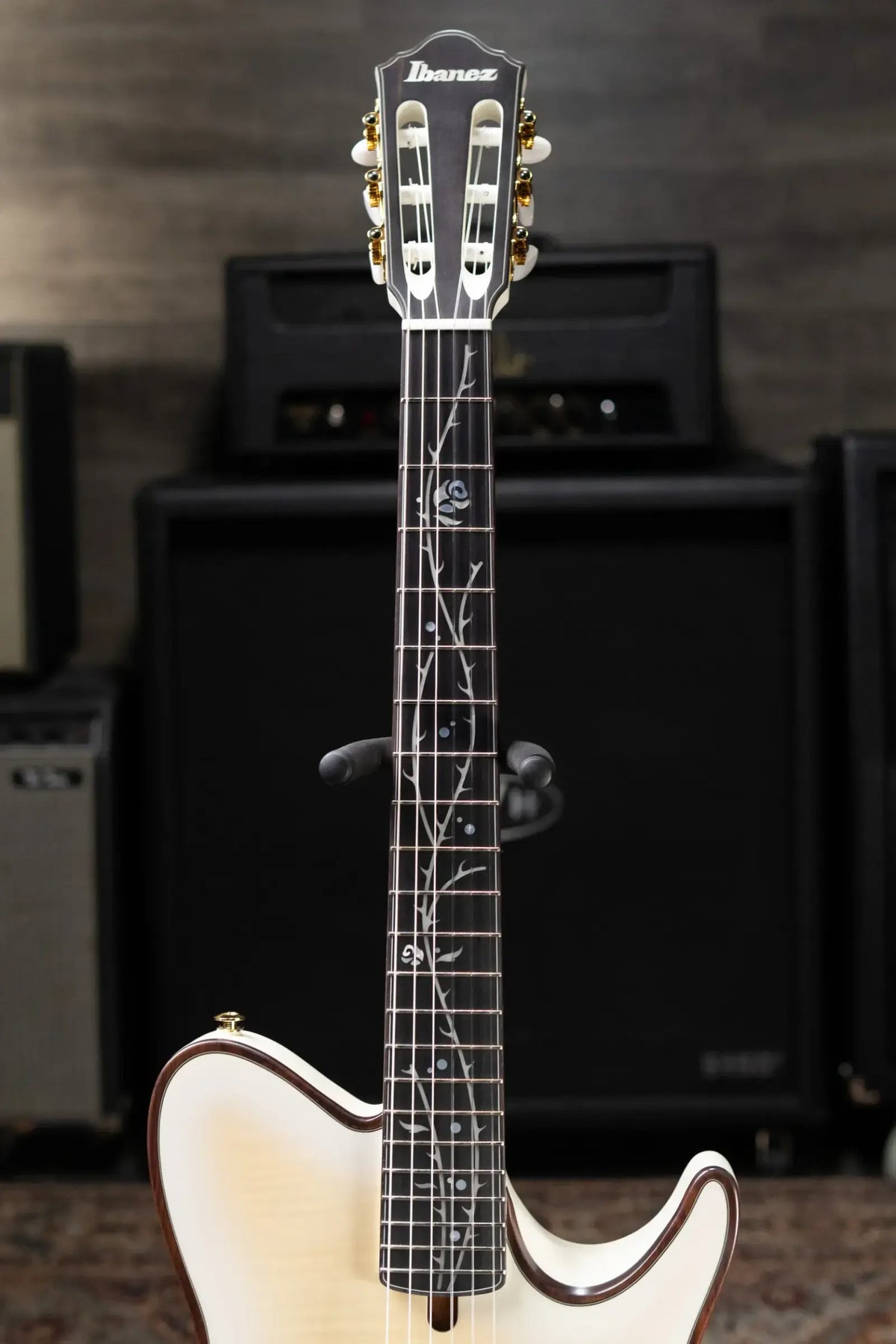 Ibanez TOD100FMN Tim Henson Signature Nylon Electric Guitar - Toasted Marshmallow Matte with Gig Bag