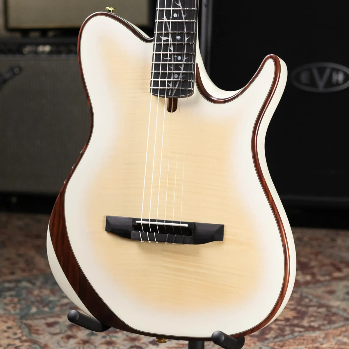 Ibanez TOD100FMN Tim Henson Signature Nylon Electric Guitar - Toasted Marshmallow Matte with Gig Bag
