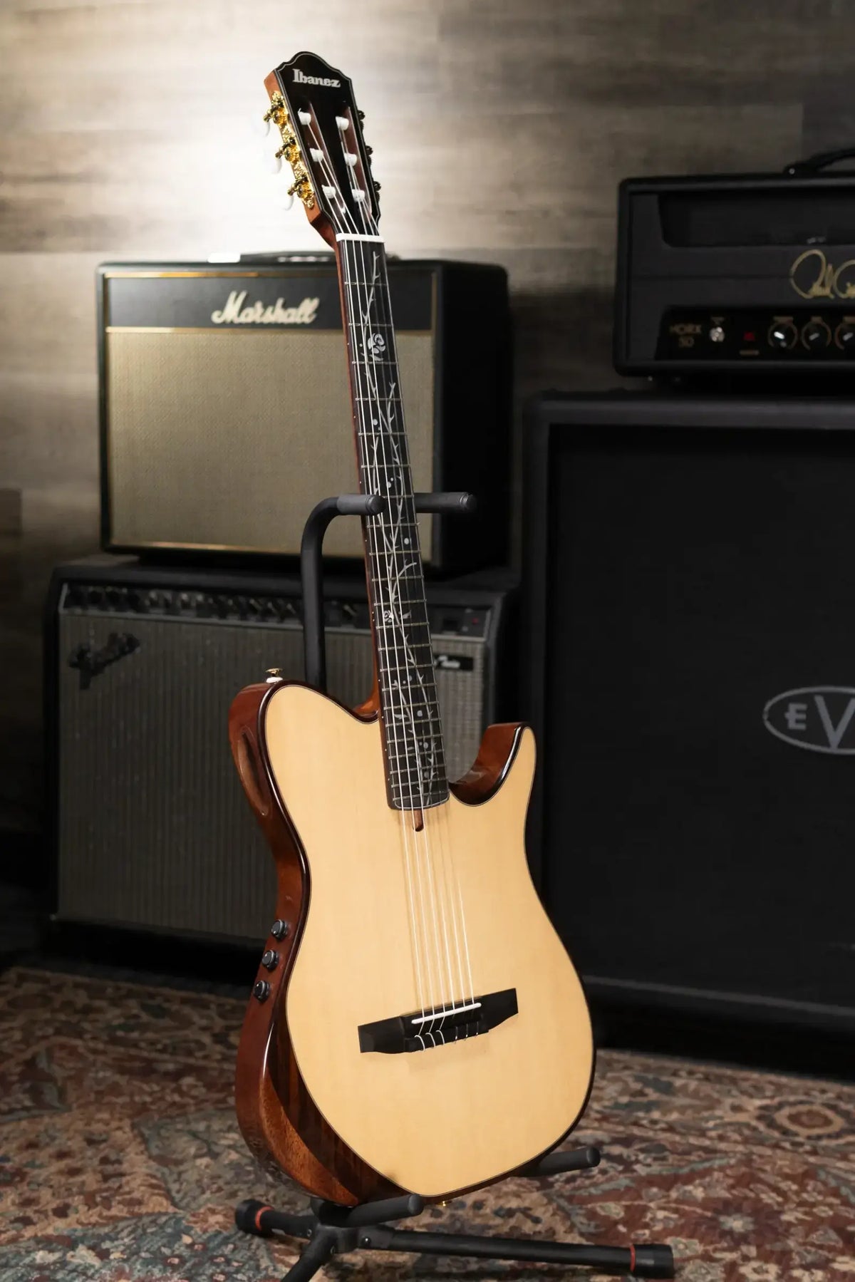 Ibanez TOD100N Tim Henson Signature Nylon Electric Guitar - Natural High Gloss with Gig Bag