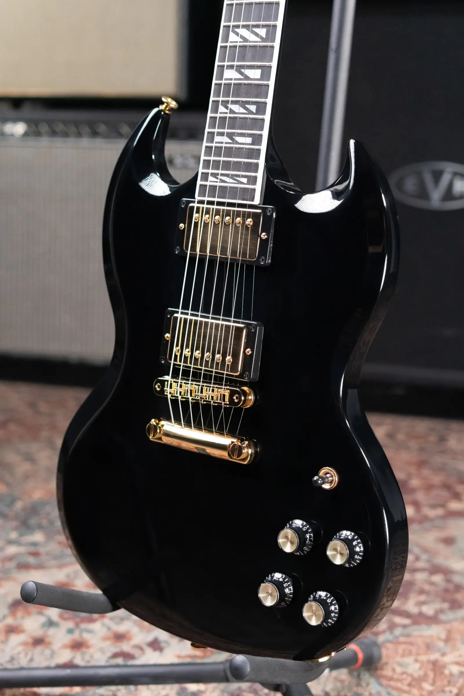 Gibson SG Supreme Electric Guitar - Ebony with Hardshell Case