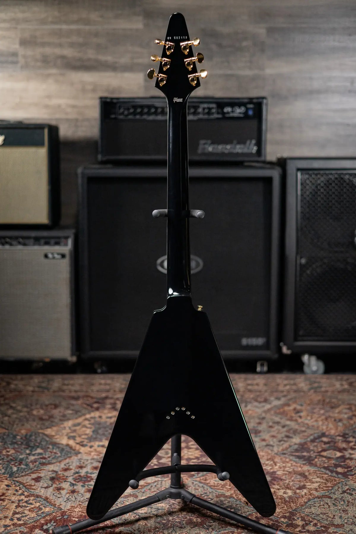 Gibson Custom Shop Flying V Custom Figured Electric Guitar - Cobra Burst with Hardshell Case