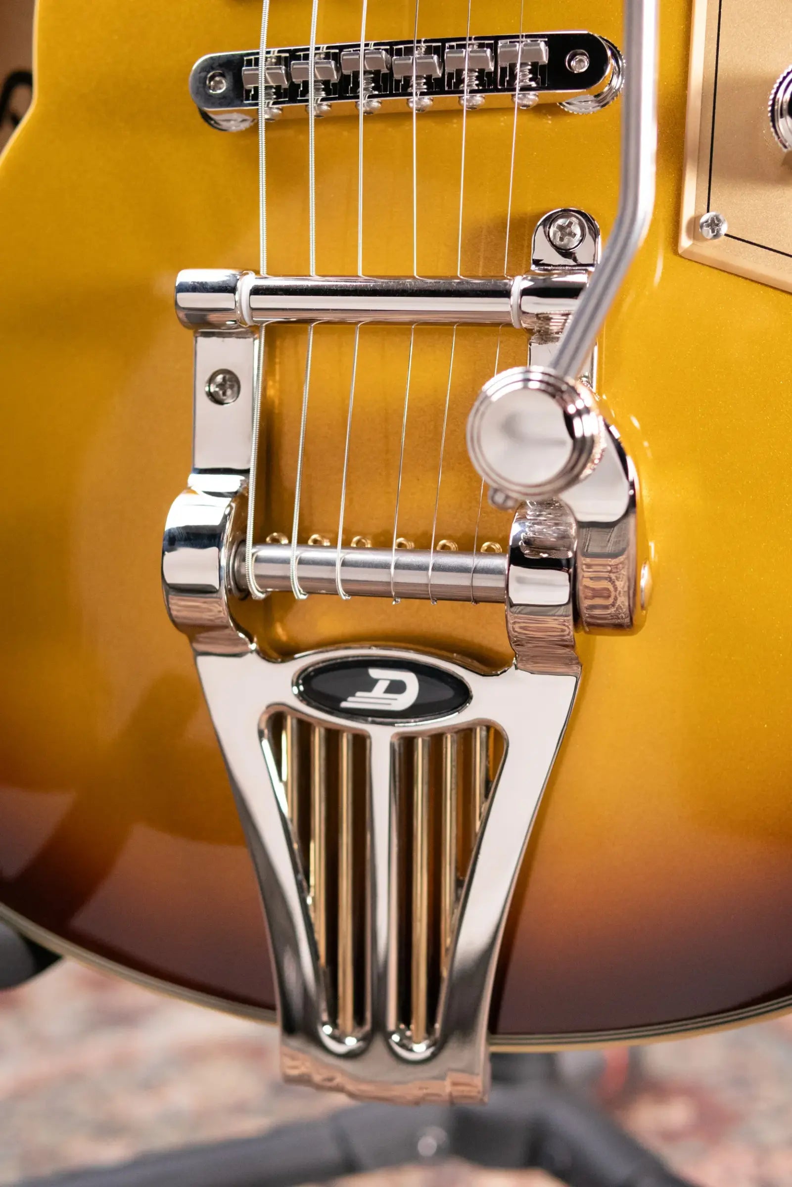 Duesenberg Alliance Series Joe Walsh Semi-Hollow Electric Guitar - Goldburst with Hardshell Case