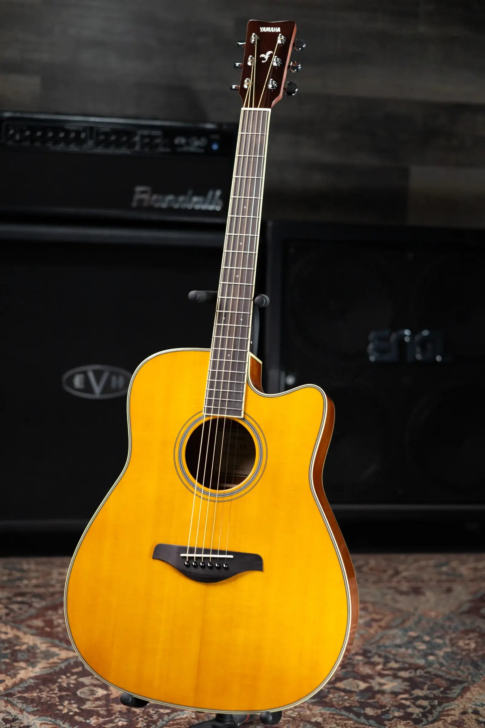 Yamaha FGC-TA Transacoustic Cutaway Acoustic/Electric Guitar - Vintage Tint