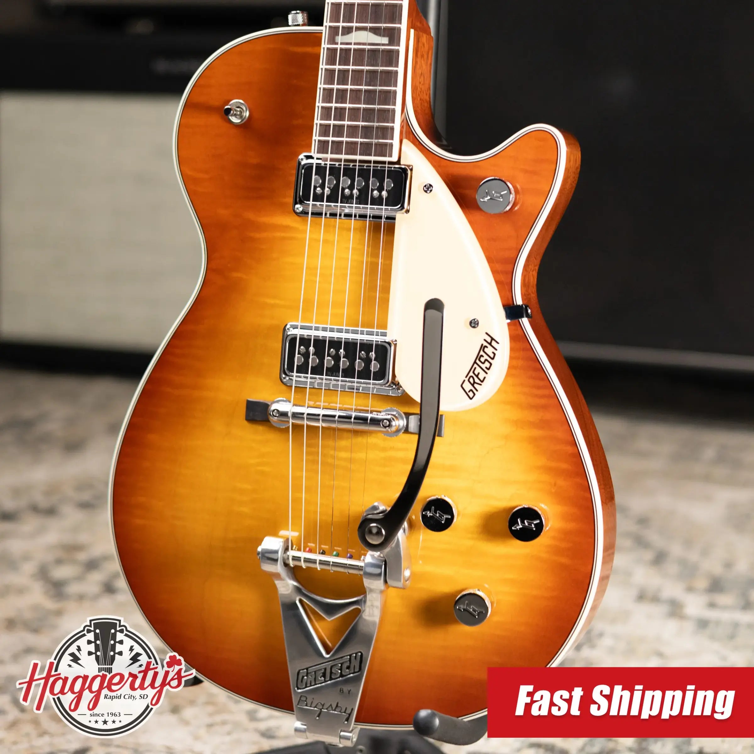 Gretsch Custom Shop Masterbuilt G6128CS 57 Duo Jet NOS Electric Guitar - Honeyburst with Hardshell Case - Used