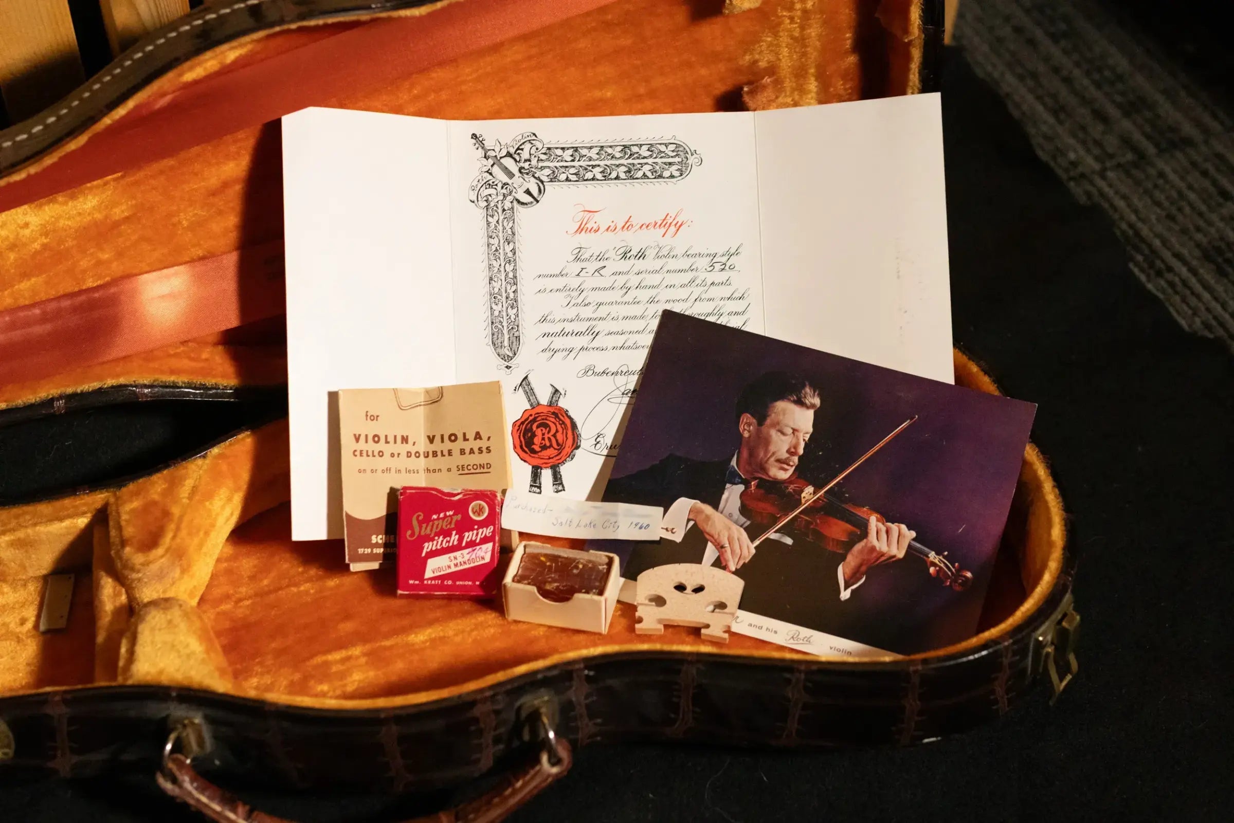 Roth I-R Ernst Heinrich Vintage 1958 Stradivarius Cremona 1714 Violin with Hardshell Lifton Case - Used