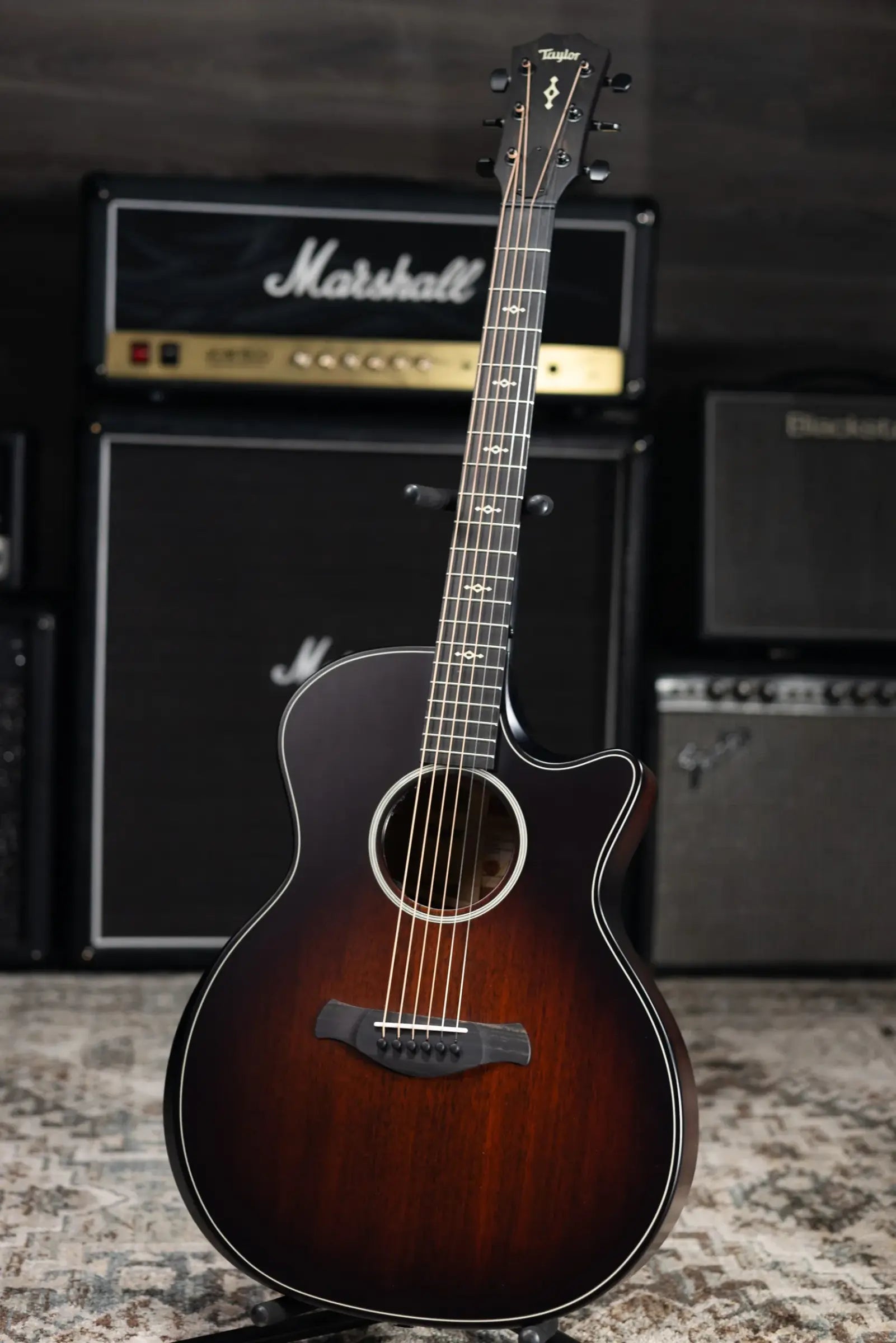 Taylor Next Generation Builders Edition 324ce Grand Auditorium Acoustic/Electric Guitar - Kona Burst with Hardshell Case