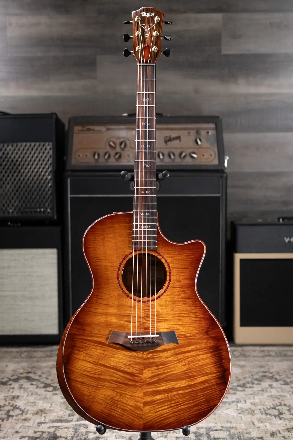 Taylor Custom #12343 Grand Auditorium Acoustic/Electric Guitar - Master Grade Koa with Hardshell Case