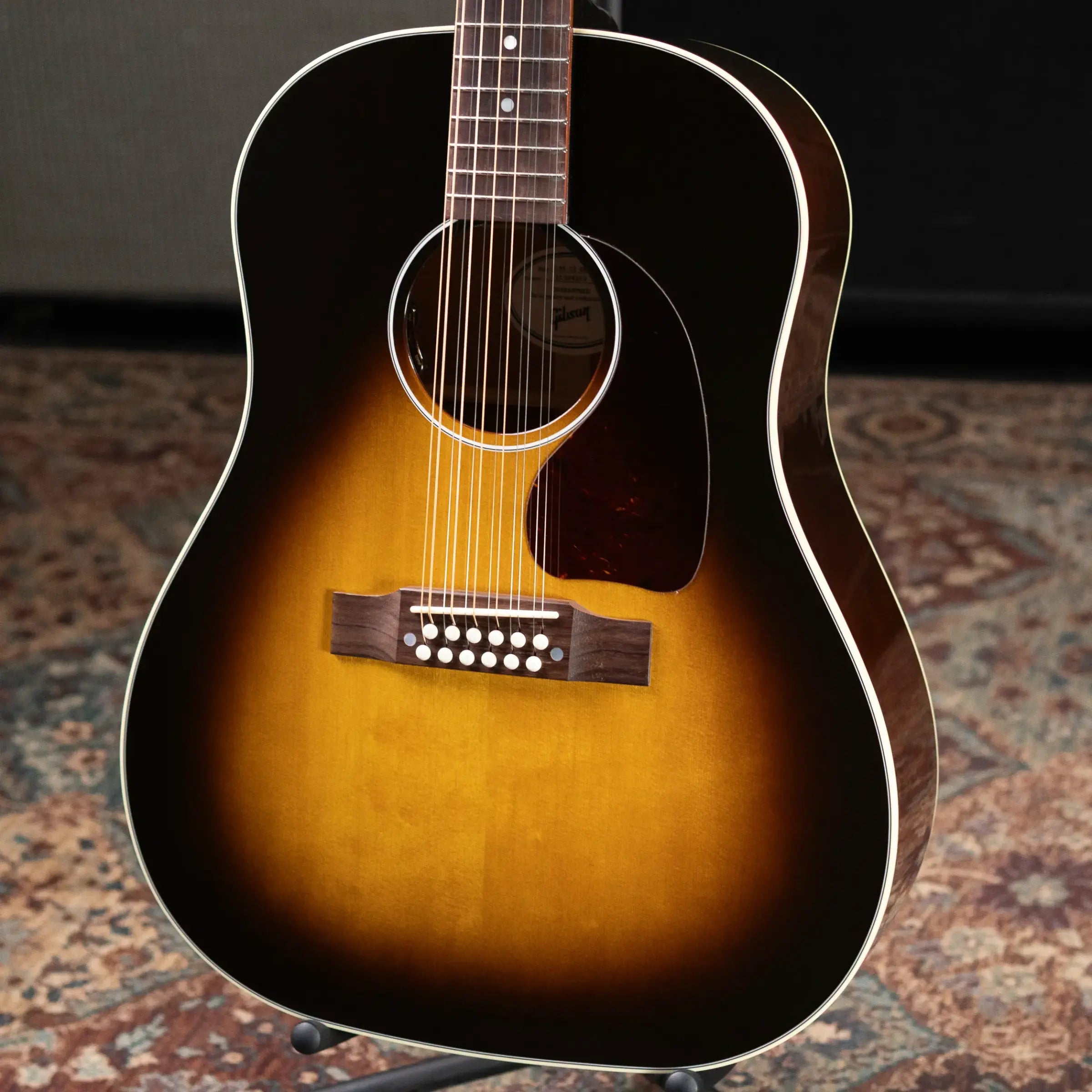 Gibson J-45 Standard 12-String Acoustic/Electric Guitar - Vintage Sunburst with Hardshell Case
