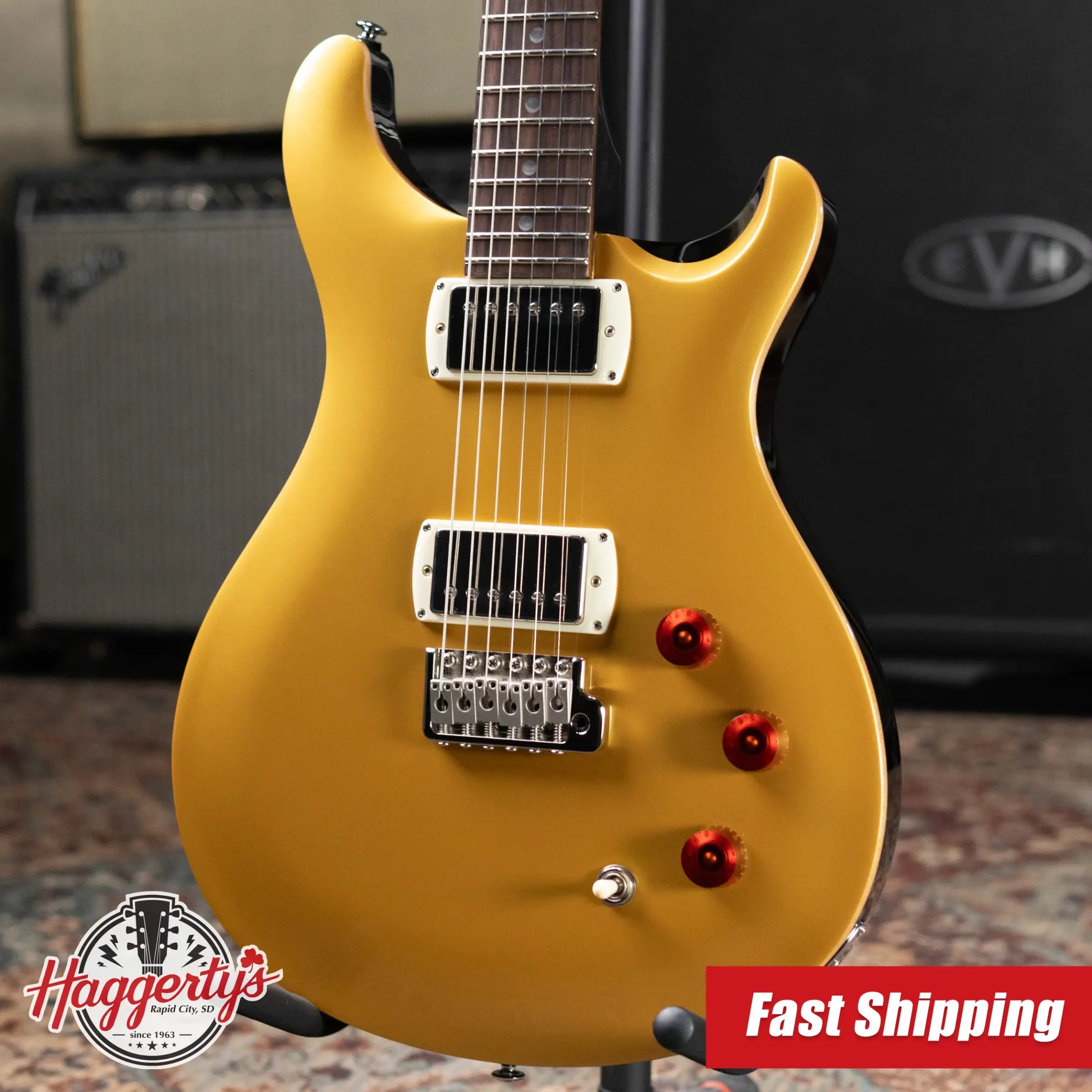 PRS SE DGT David Grissom Signature Electric Guitar - Gold Top with Gig Bag