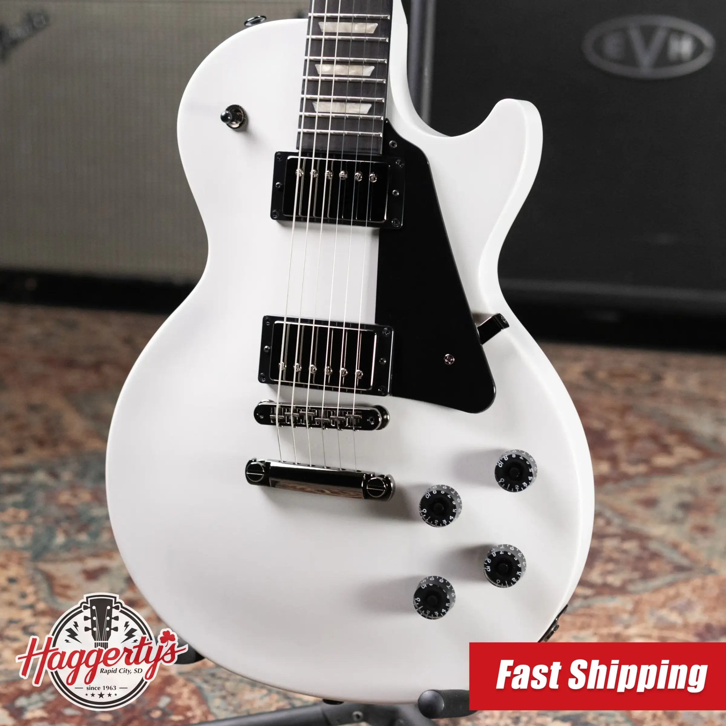 Gibson Les Paul Studio Modern Electric Guitar - Worn White with Gig Bag