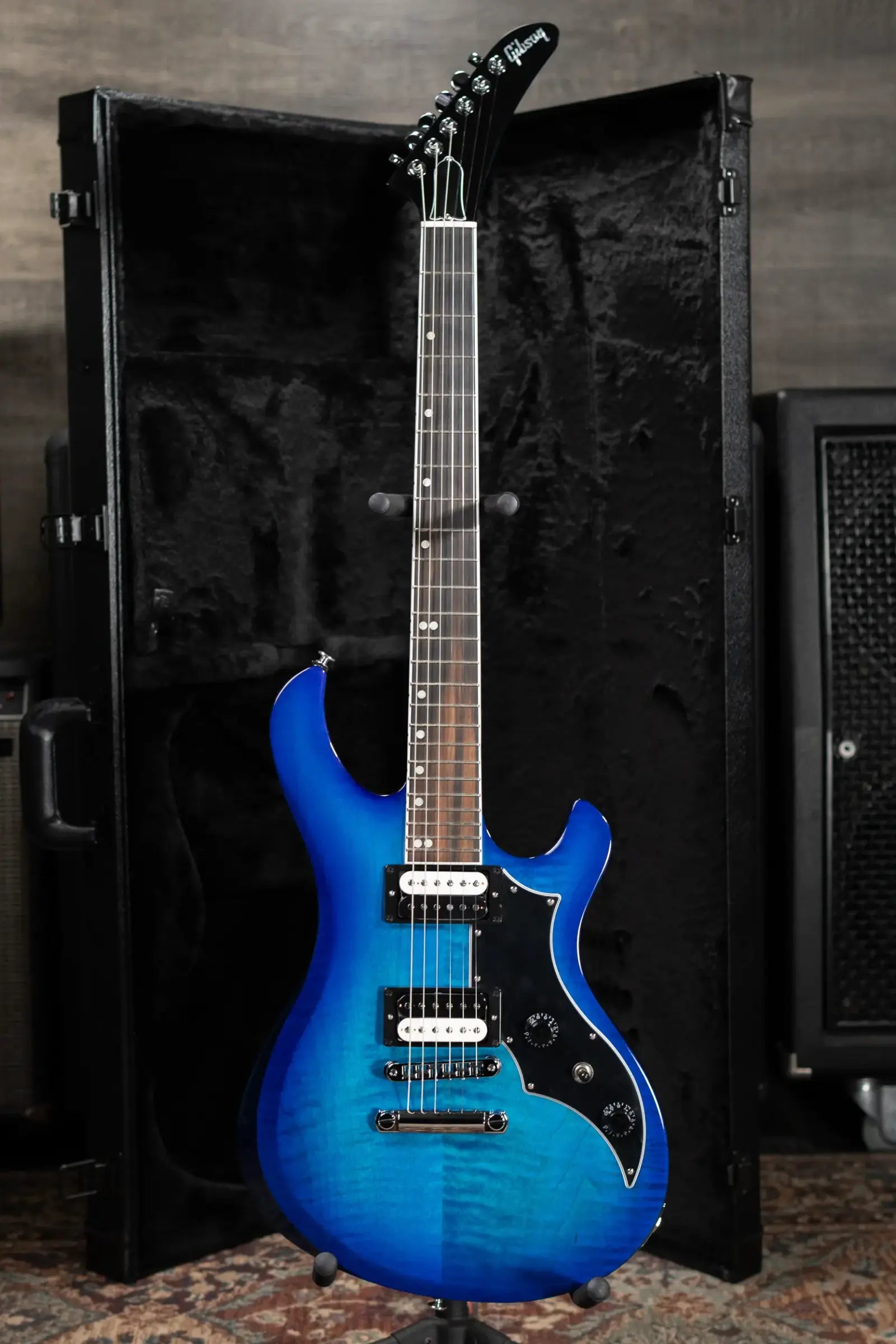 Gibson Victory Figured Electric Guitar - Cobalt Burst with Hardshell Case