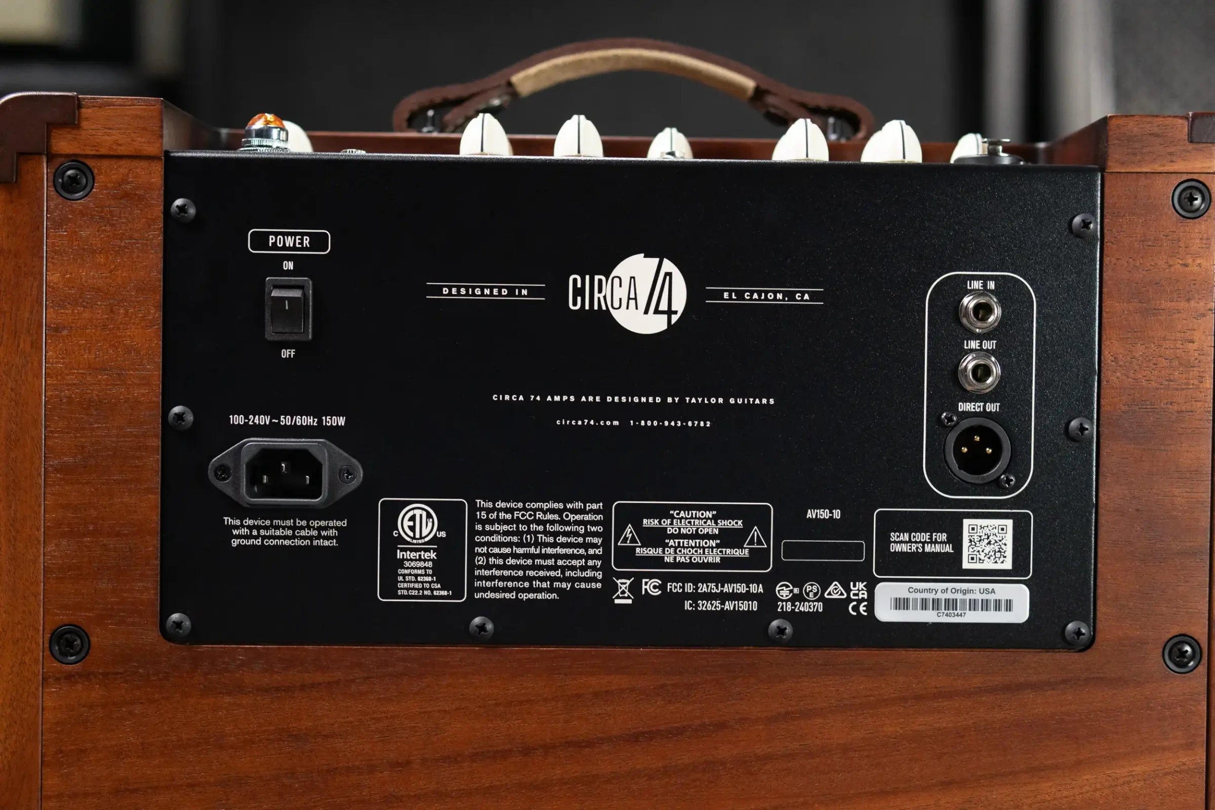 Taylor Circa 74, 2-Channel Acoustic/Vocal Amplifier with Mahogany Amp Stand - Factory Used