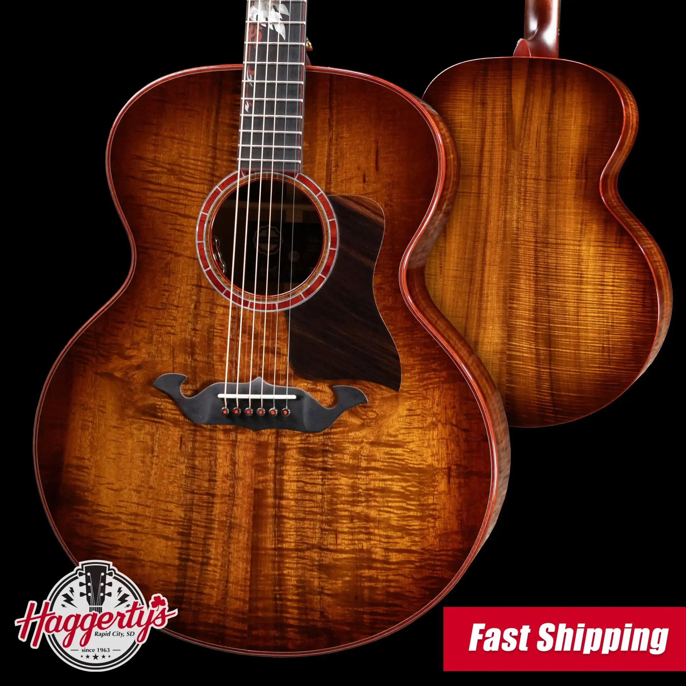Taylor Custom Shop Jumbo One-Off Acoustic/Electric Guitar - AA Koa with Hardshell Case