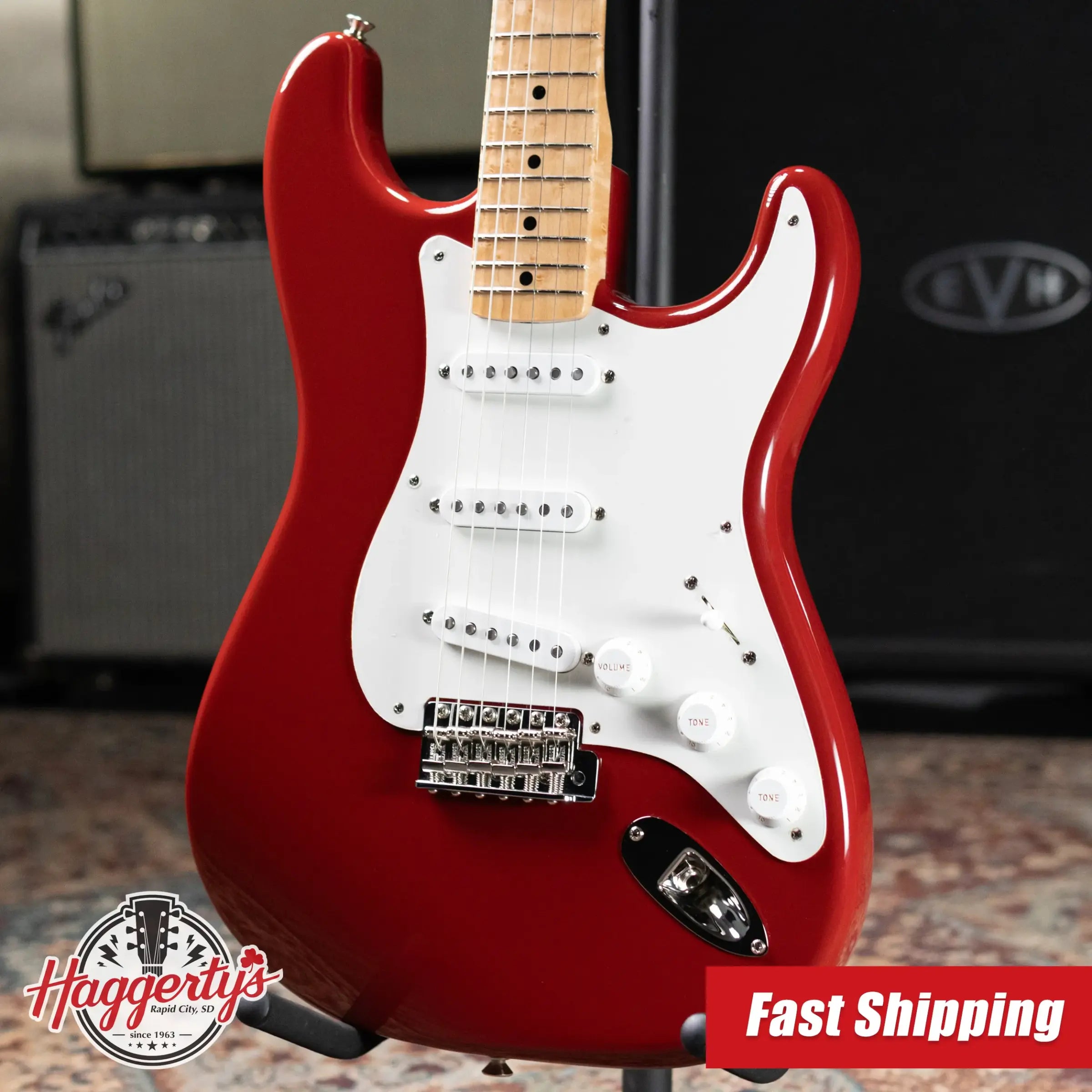 Fender Custom Shop '56 Stratocaster NOS Electric Guitar - Cimarron Red with Hardshell Case