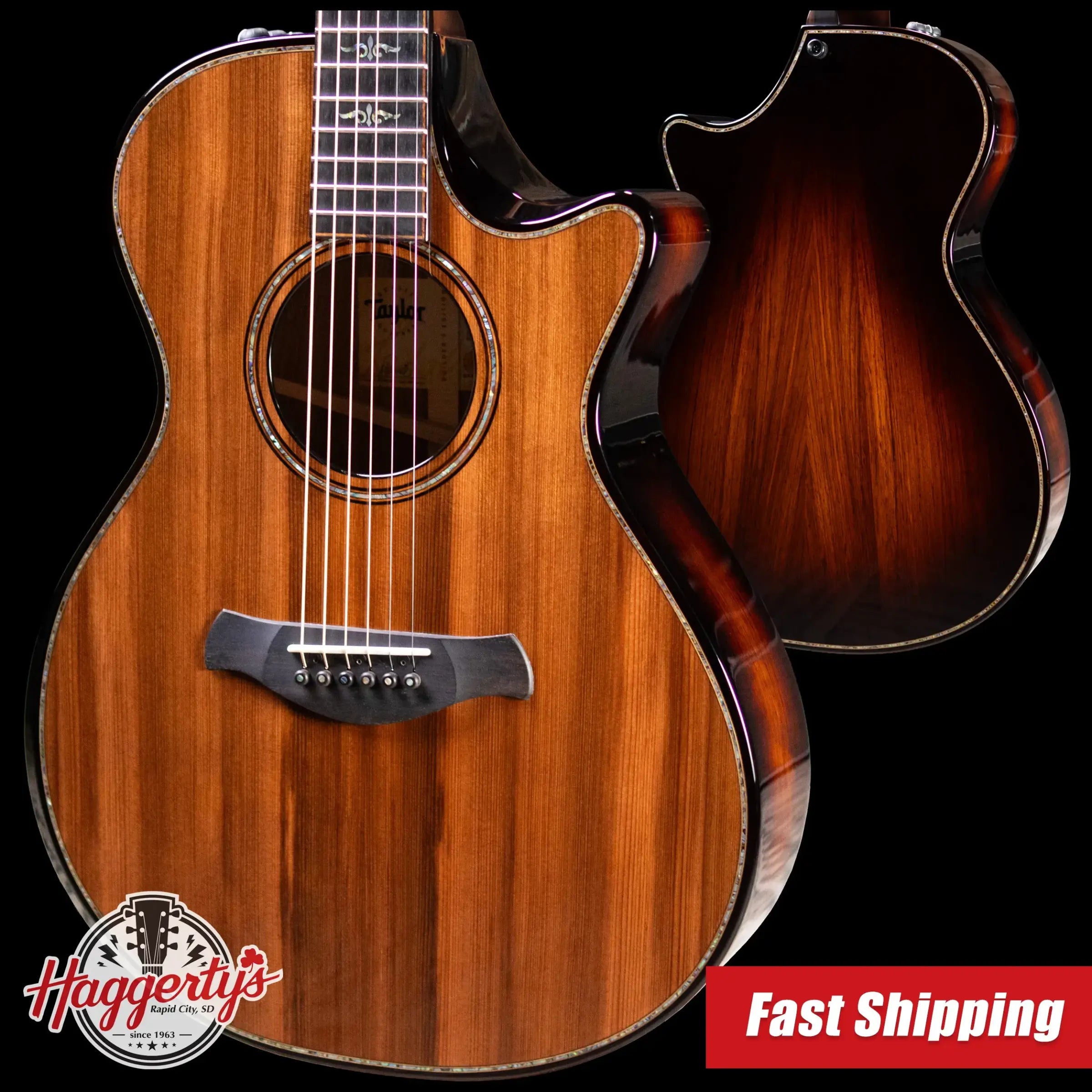 Taylor Builder's Edition 912ce Grand Concert Acoustic/Electric Guitar - Sinker Redwood/Honduran Rosewood with Hardshell Case