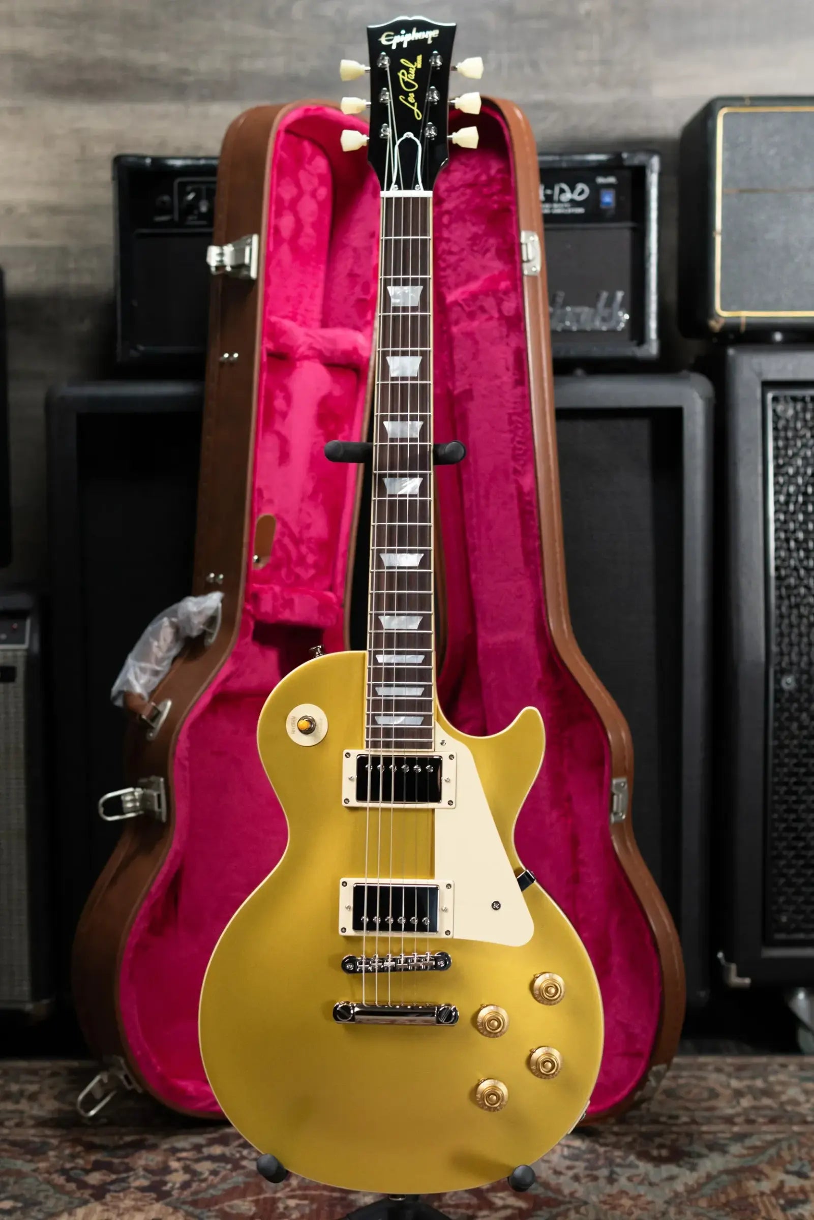 Epiphone 1957 Les Paul Goldtop Reissue Electric Guitar - Double Gold with Hardshell Case