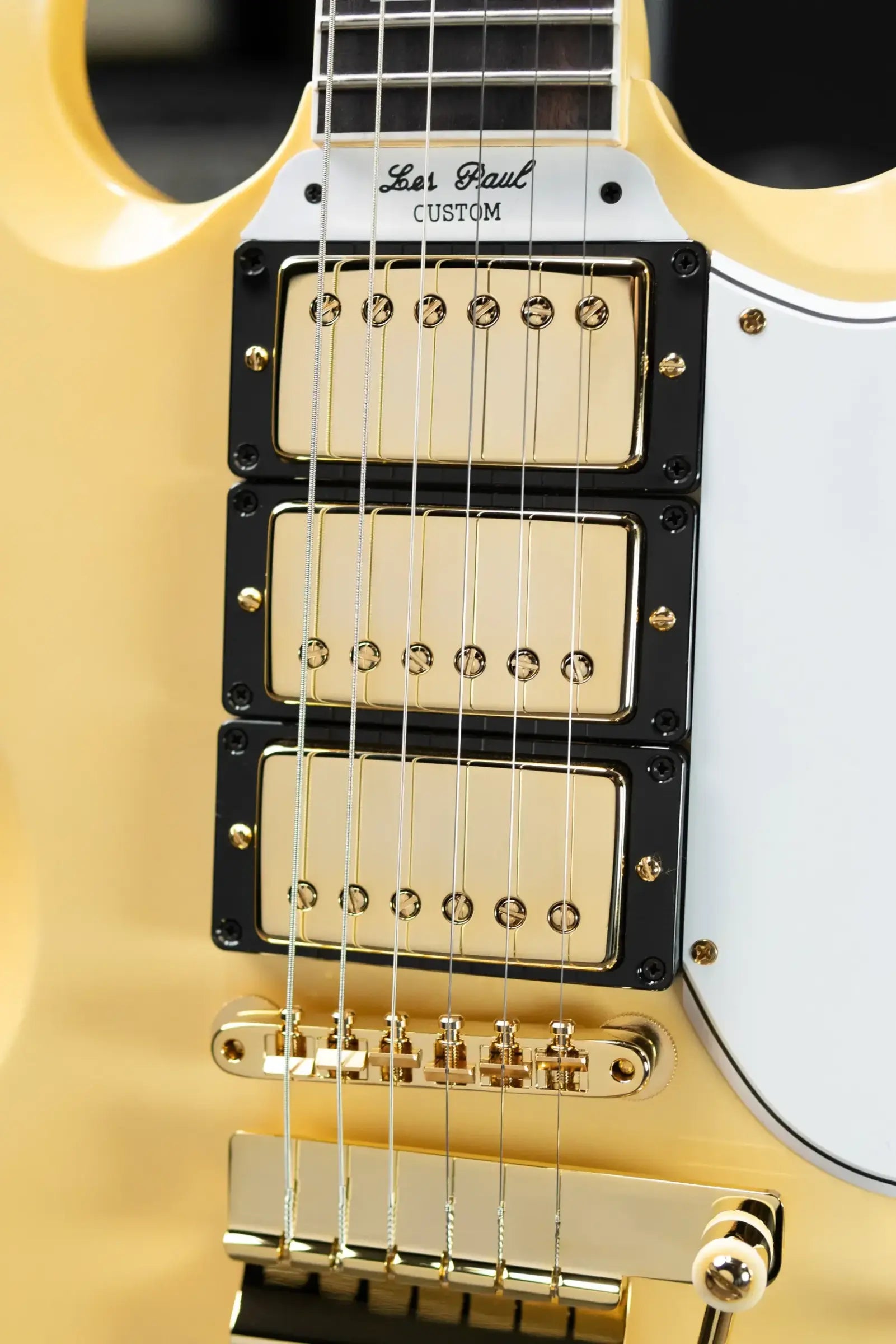Gibson Custom Shop 1963 Les Paul SG Custom Reissue 3-Pickup with Maestro VOS Electric Guitar - Classic White with Hardshell Case