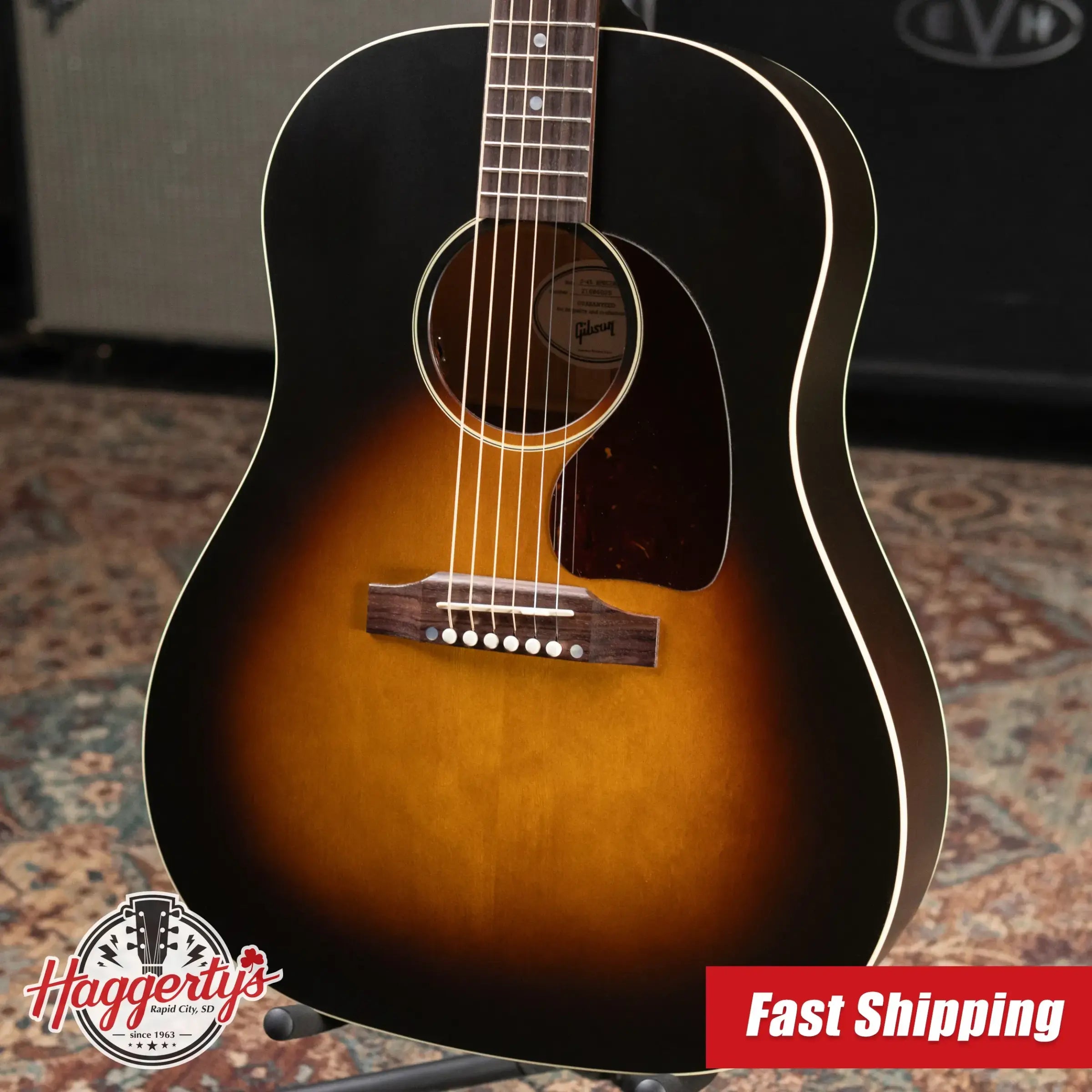 Gibson J-45 Special Acoustic/Electric Guitar - Satin Vintage Sunburst with Gig Bag