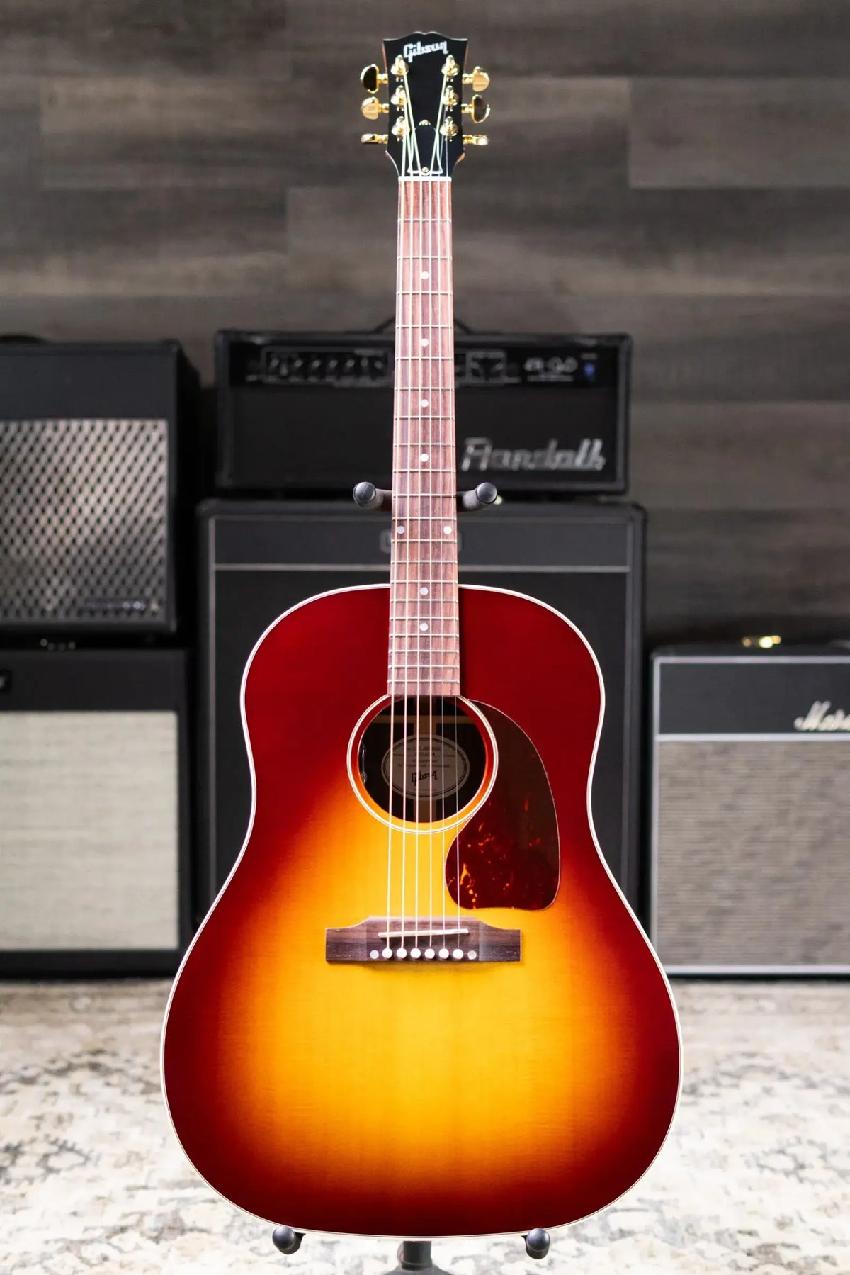 Gibson J-45 Standard HiFi DNA Rosewood Acoustic/Electric Guitar - Rosewood Burst with Hardshell Case