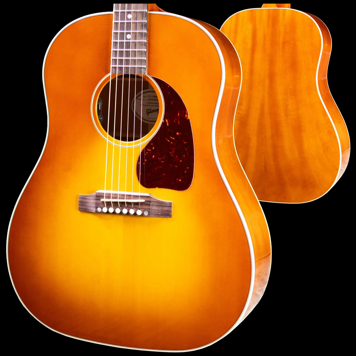 Gibson J-45 Standard Acoustic/Electric Guitar - Heritage Cherry Sunburst with Hardshell Case