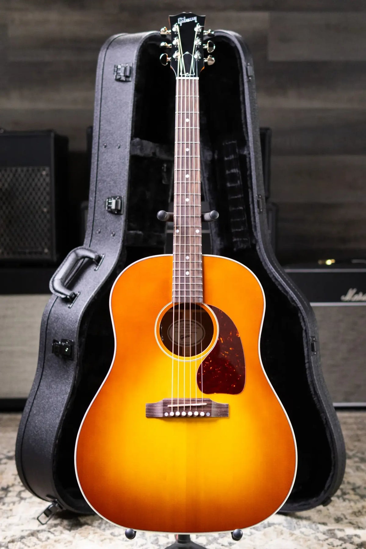 Gibson J-45 Standard Acoustic/Electric Guitar - Heritage Cherry Sunburst with Hardshell Case